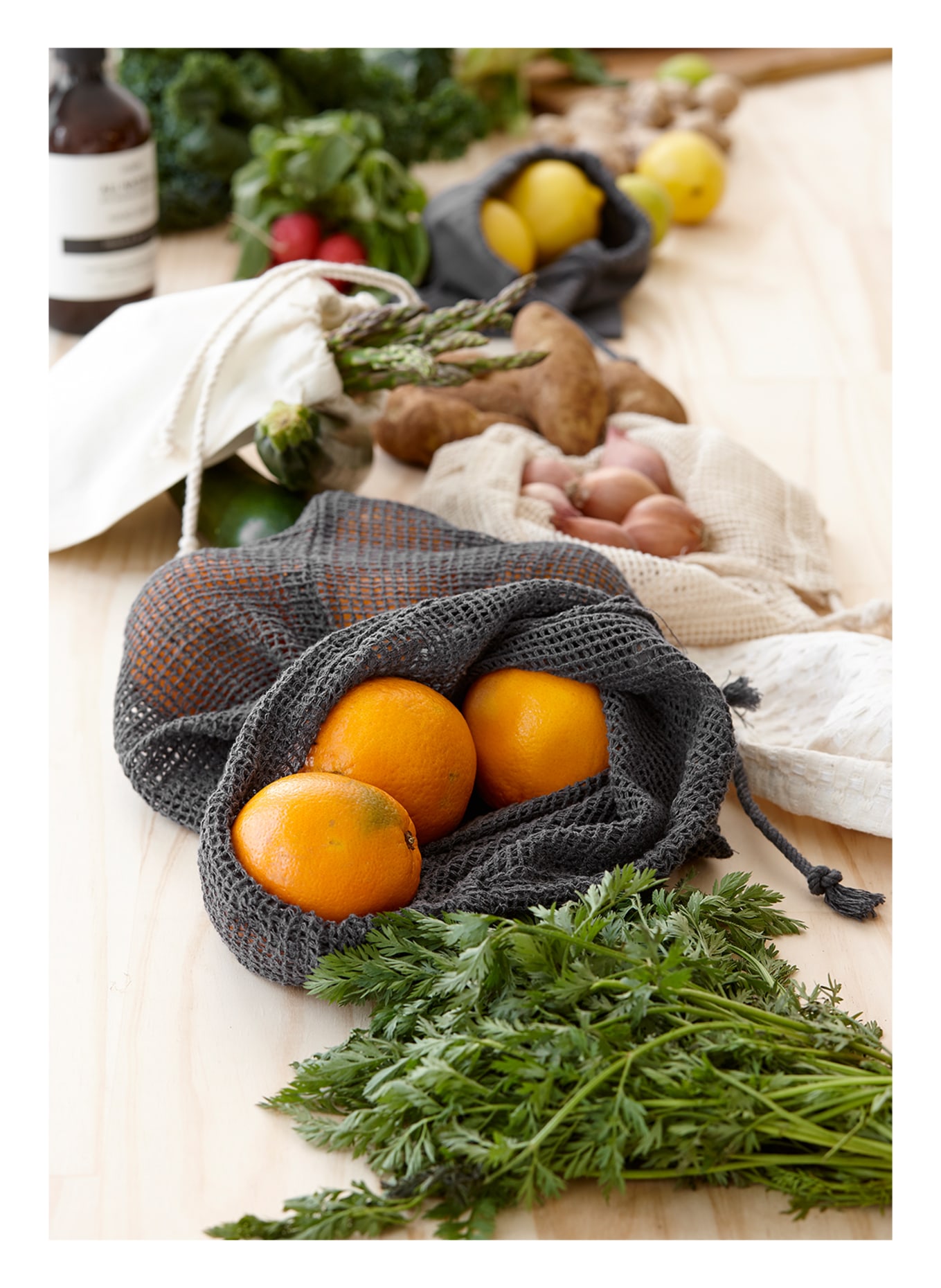 ladelle 4er-Set Obst- und Gemüsebeutel ECO, Farbe: CREME (Bild 3)
