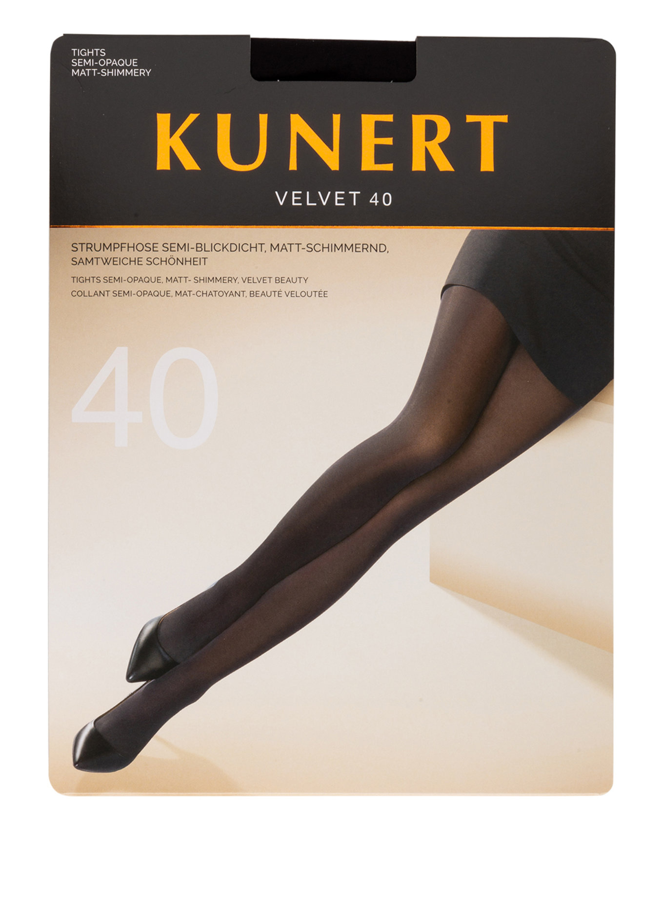 KUNERT Feinstrumpfhose VELVET: 0500 BLACK