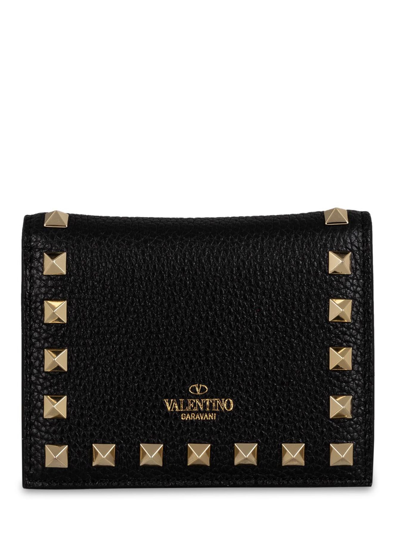 VALENTINO GARAVANI Geldbörse ROCKSTUD mit Nieten: SCHWARZ