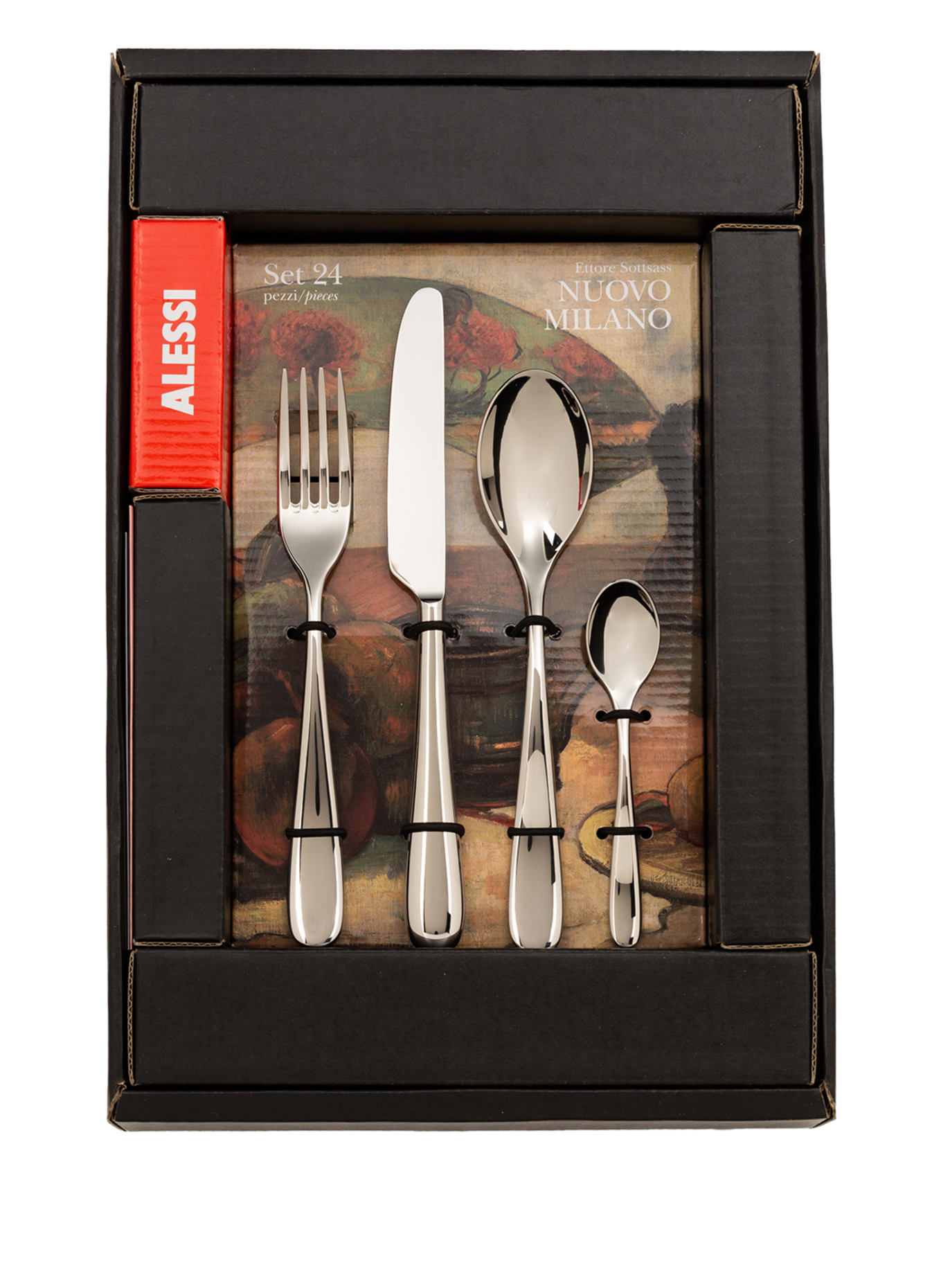 ALESSI 24-tlg. Besteckset NUOVO MILANO: SILBER