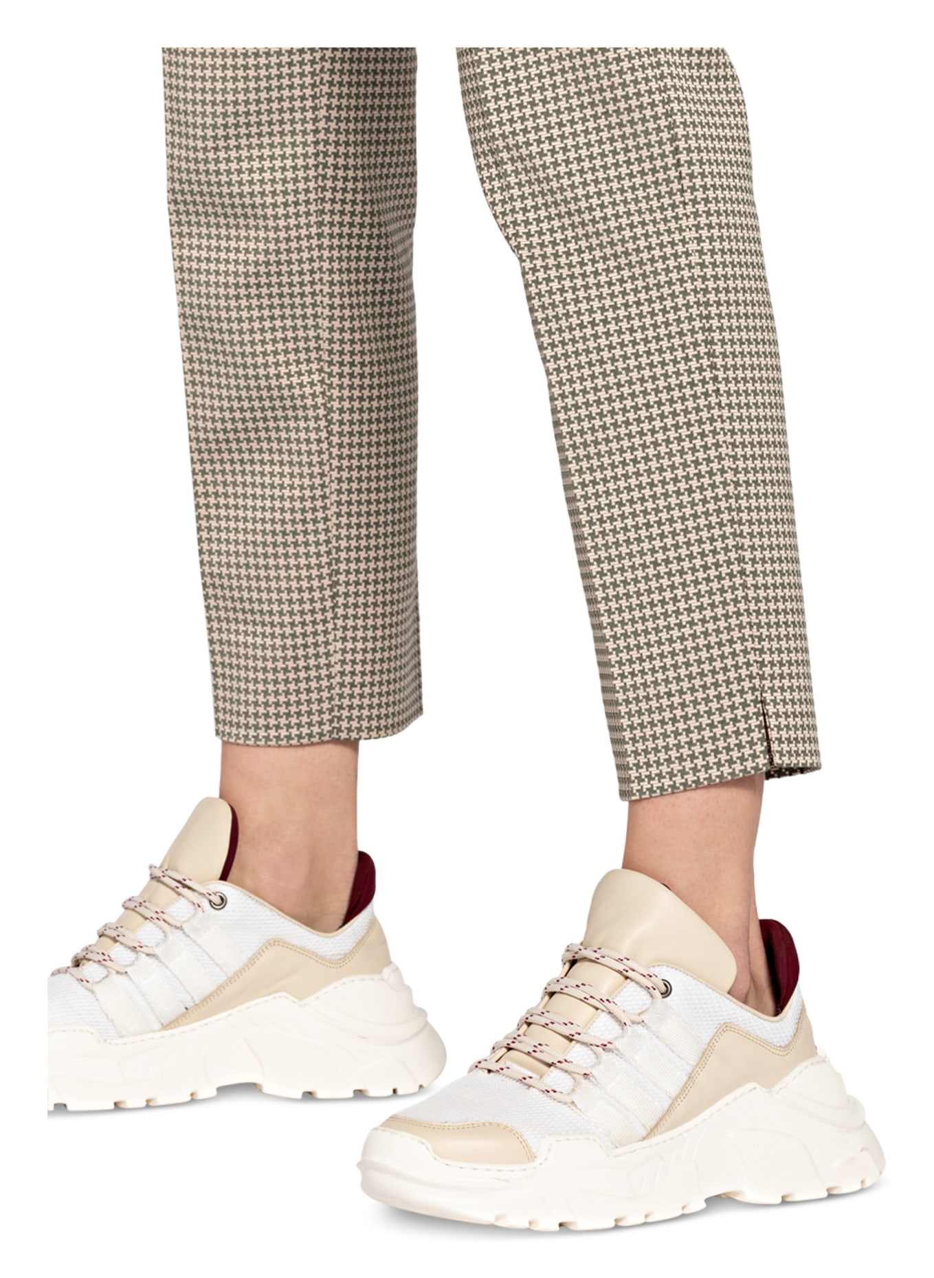 PESERICO Trousers , Color: CREAM/ OLIVE (Image 5)