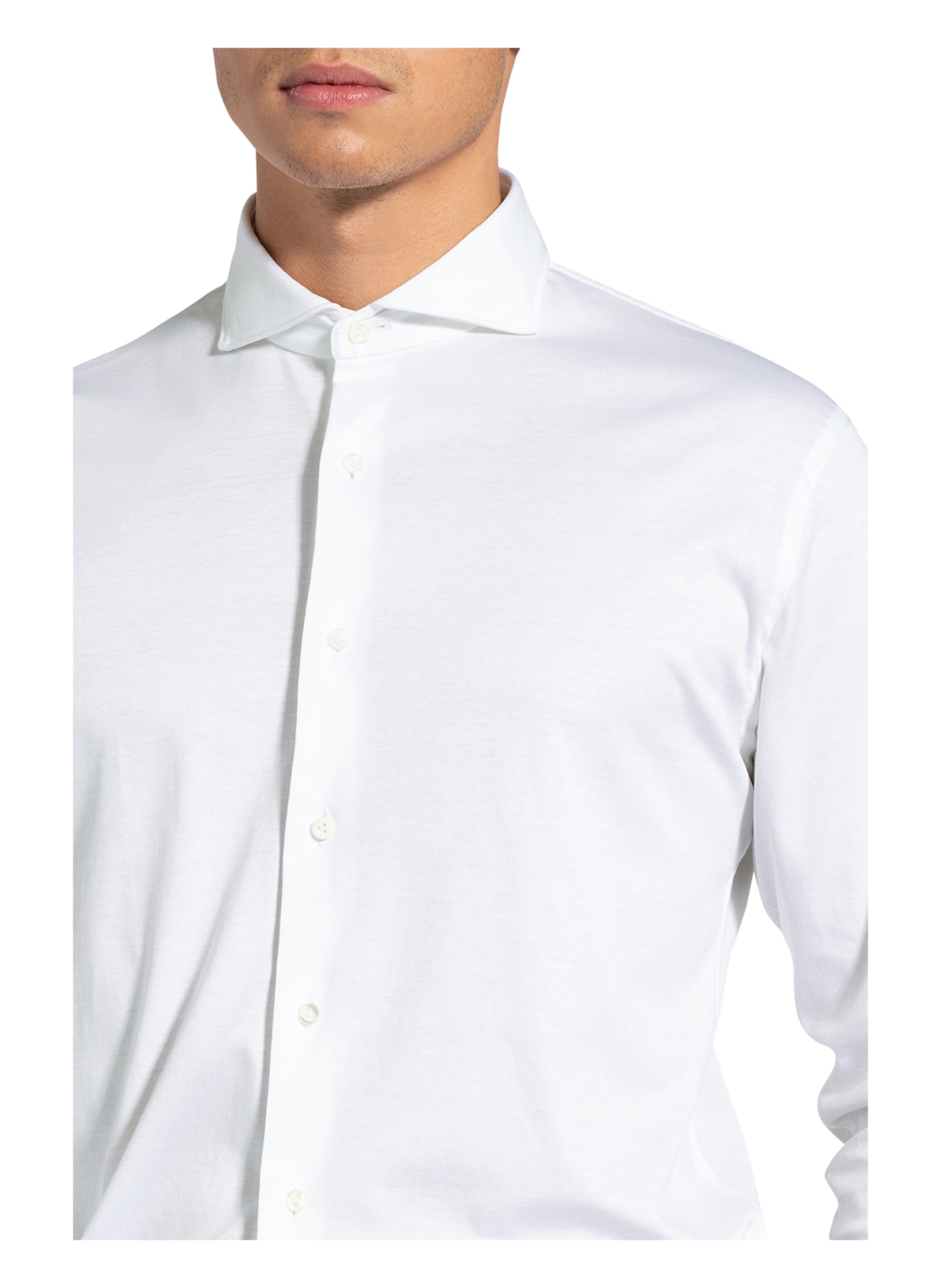 van Laack Jersey shirt slim fit, Color: WHITE (Image 4)