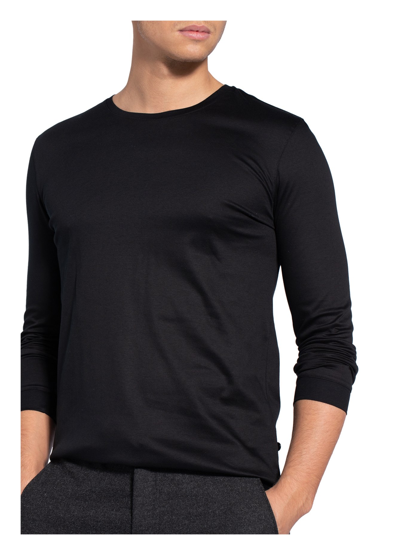 van Laack Longsleeve PARO: SCHWARZ