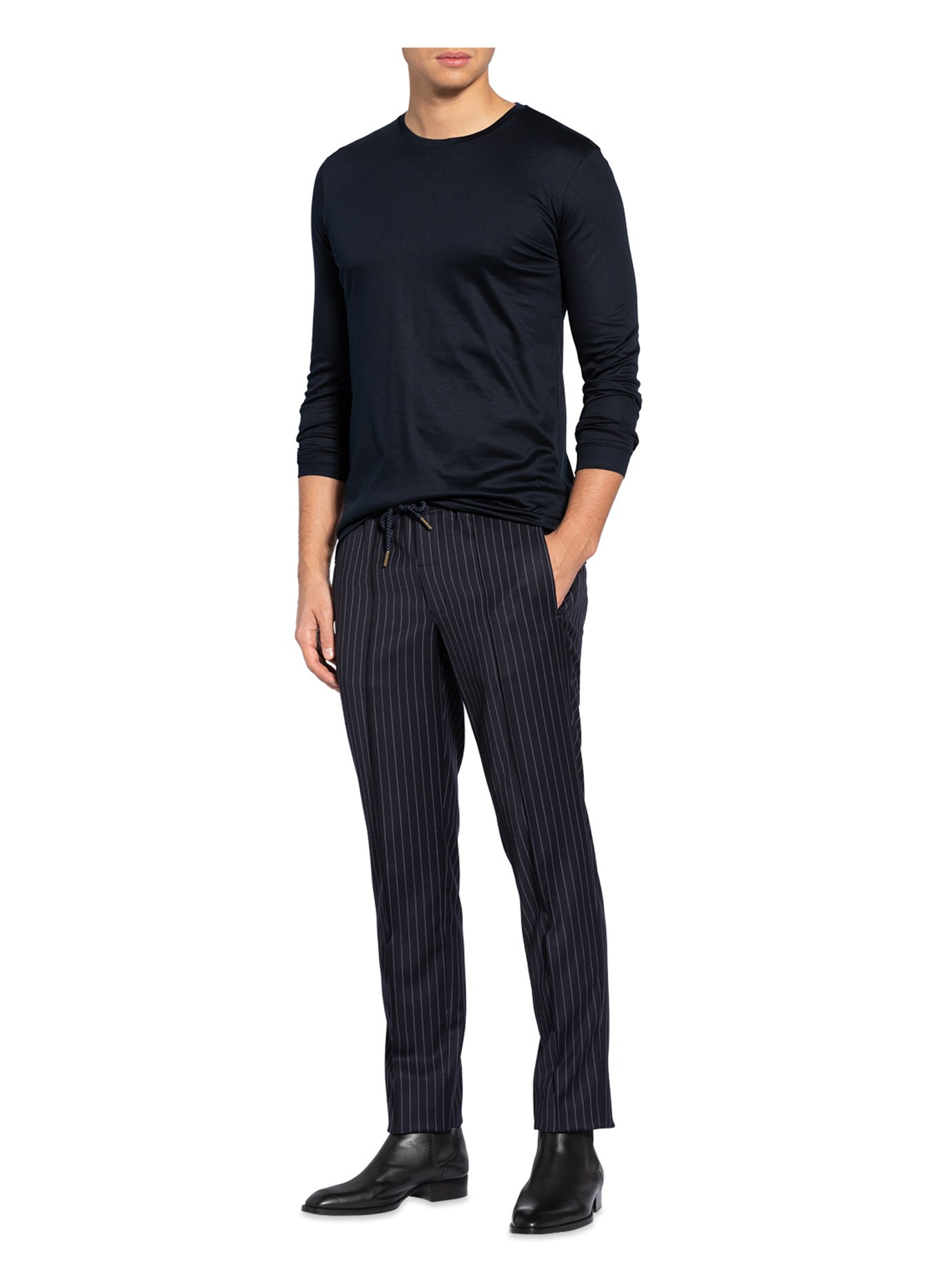 van Laack Longsleeve PARO: DUNKELBLAU