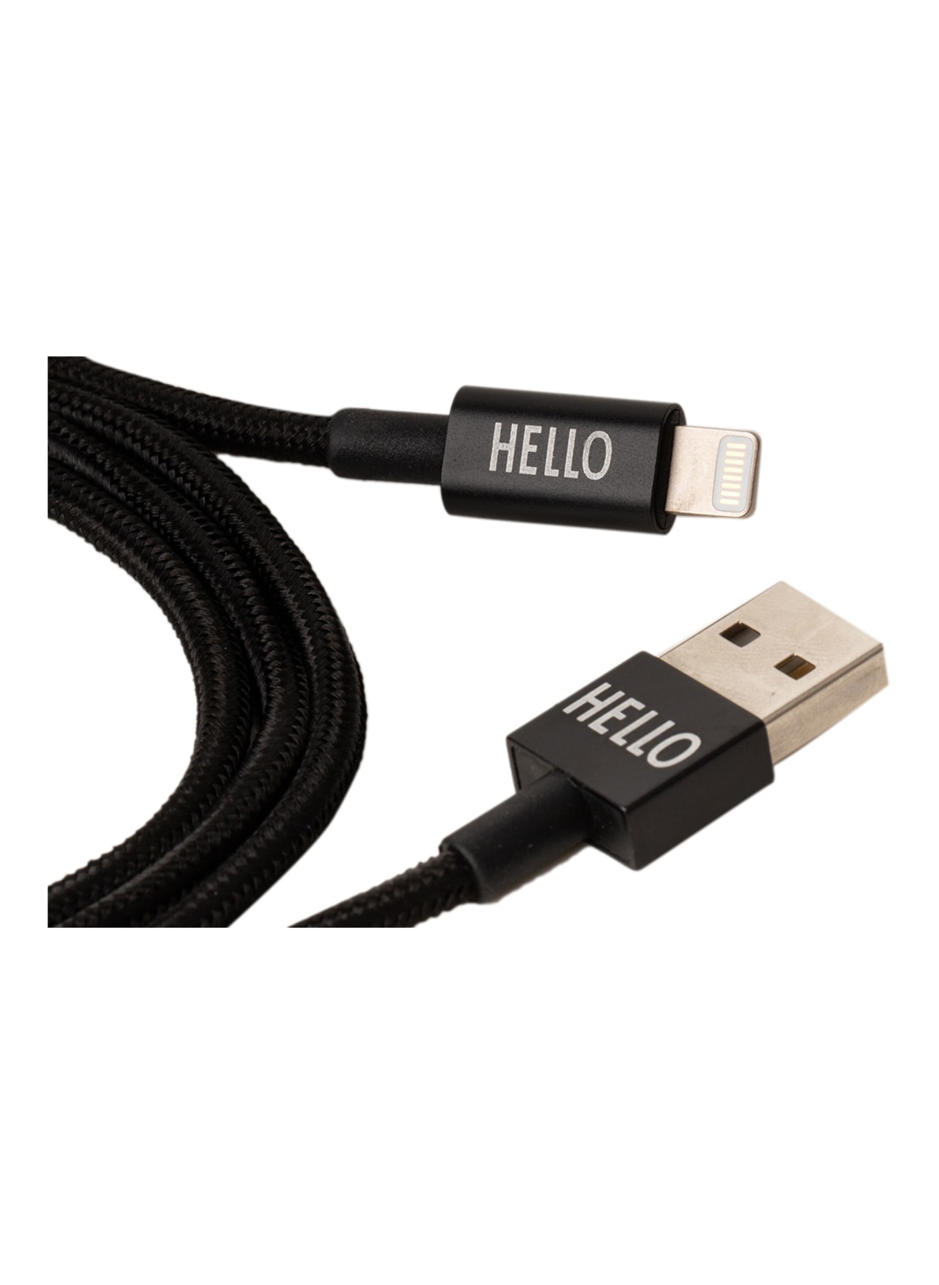 DESIGN LETTERS USB-Lightning-Kabel MYCABLE, Farbe: SCHWARZ (Bild 2)