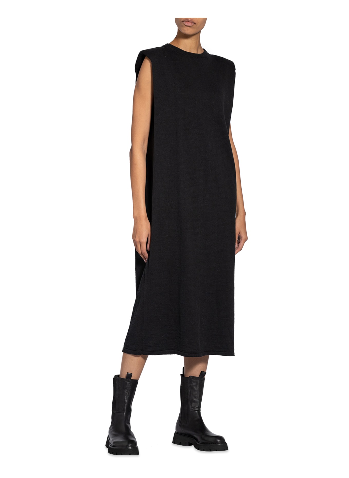 by Aylin Koenig Knit dress DEBBIE with linen, Color: BLACK (Image 2)