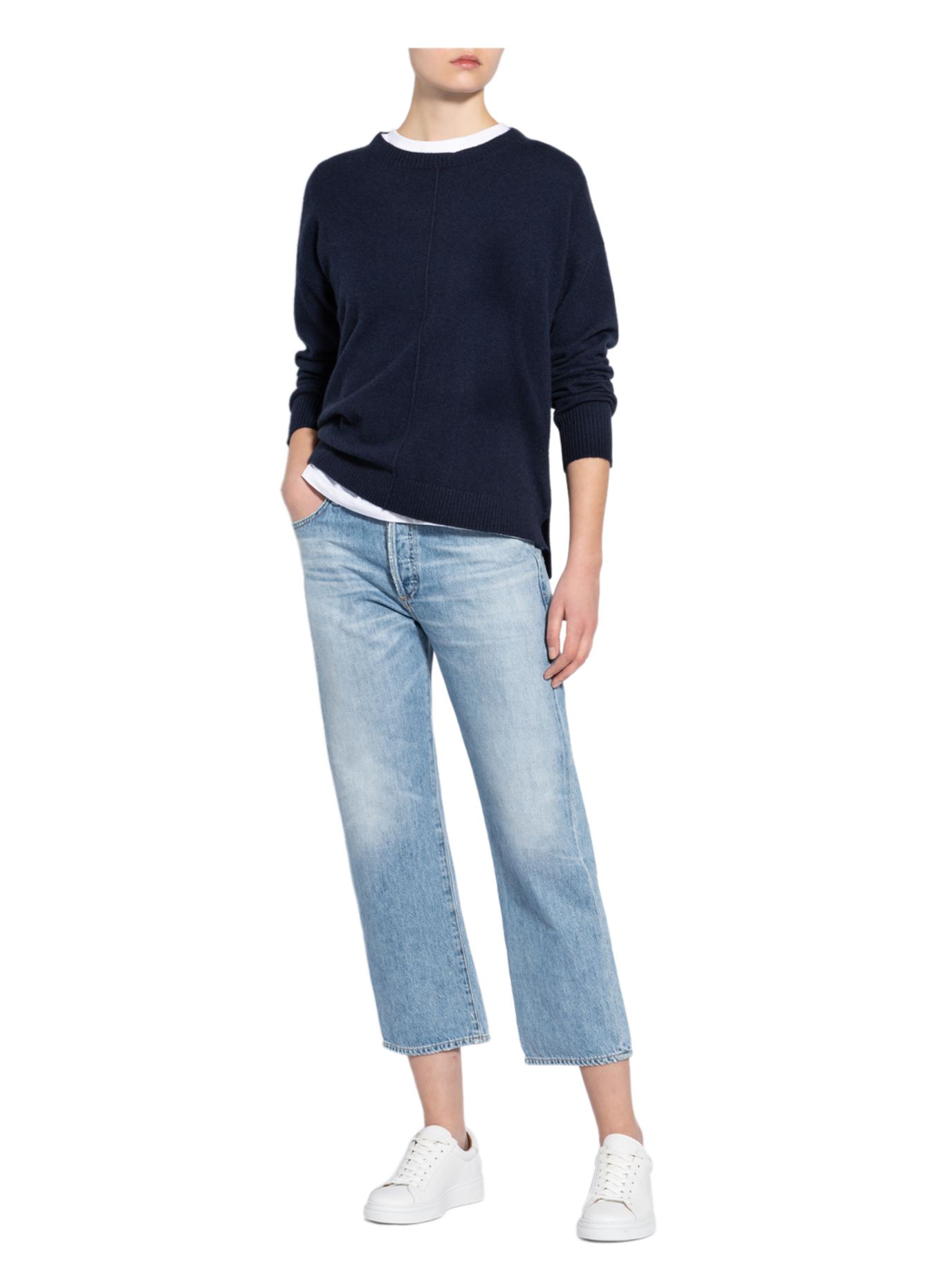 darling harbour Pullover aus Cashmere: DUNKELBLAU