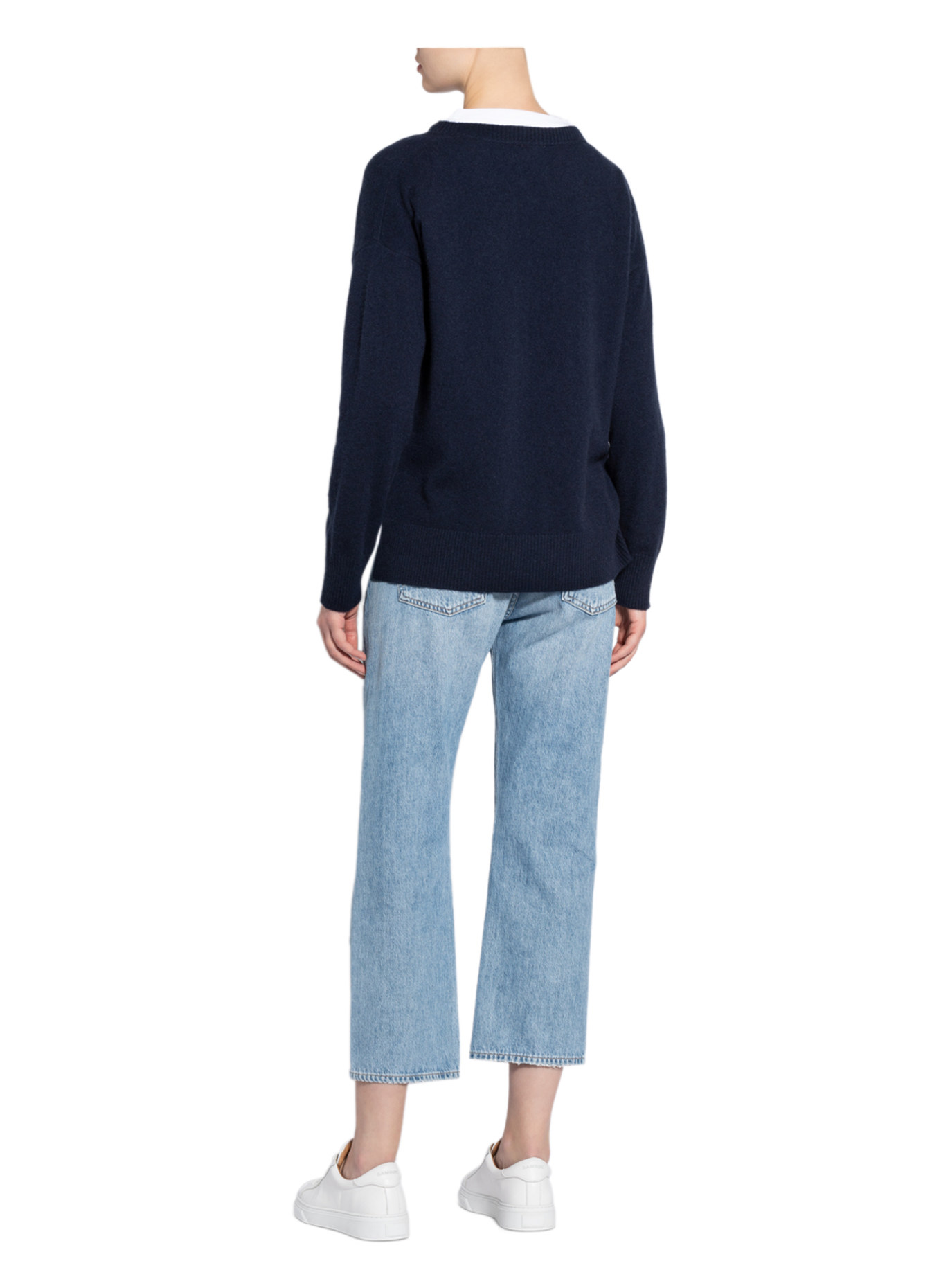 darling harbour Pullover aus Cashmere: DUNKELBLAU