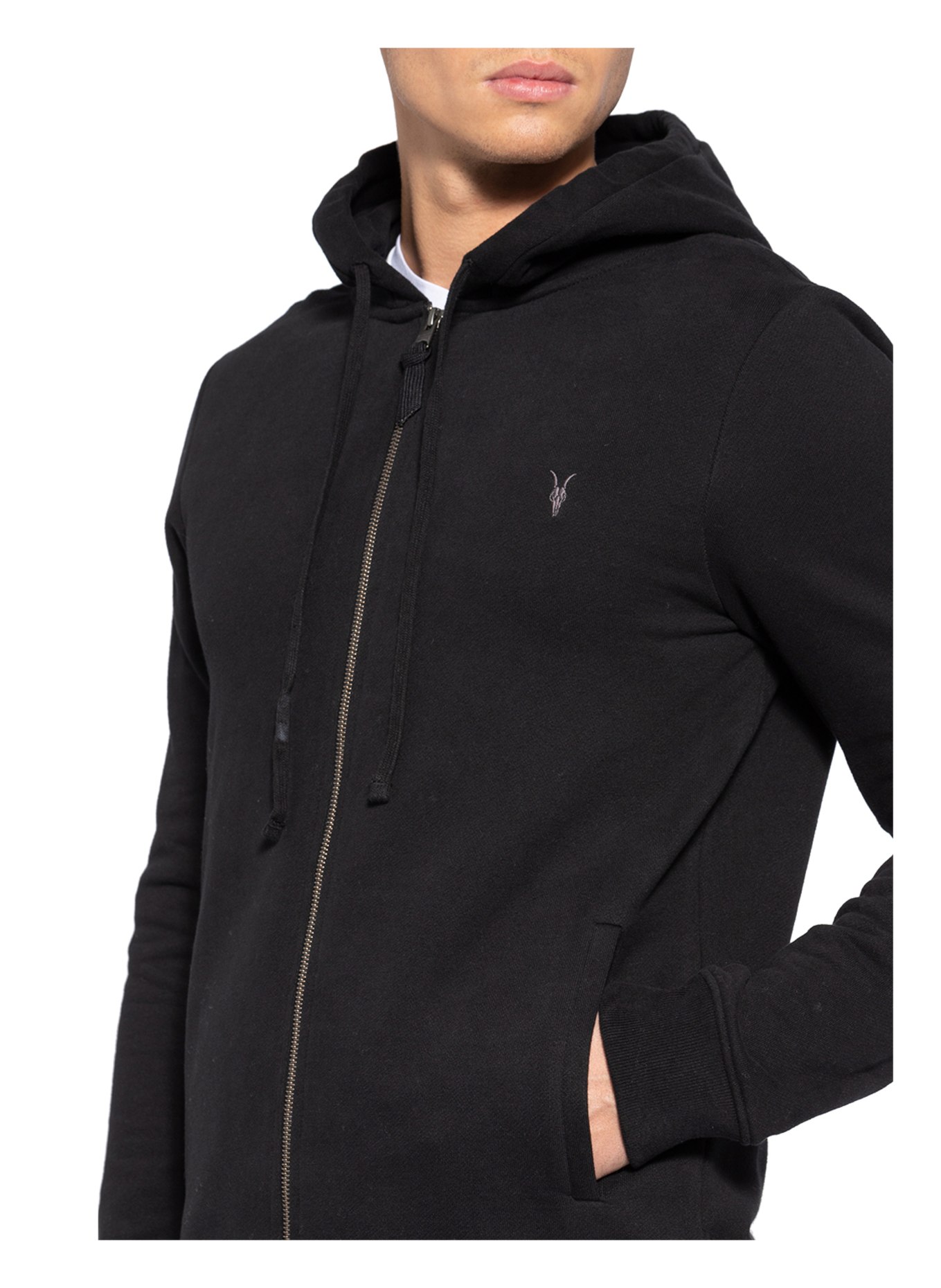 ALLSAINTS Sweat jacket RAVEN, Color: BLACK (Image 5)