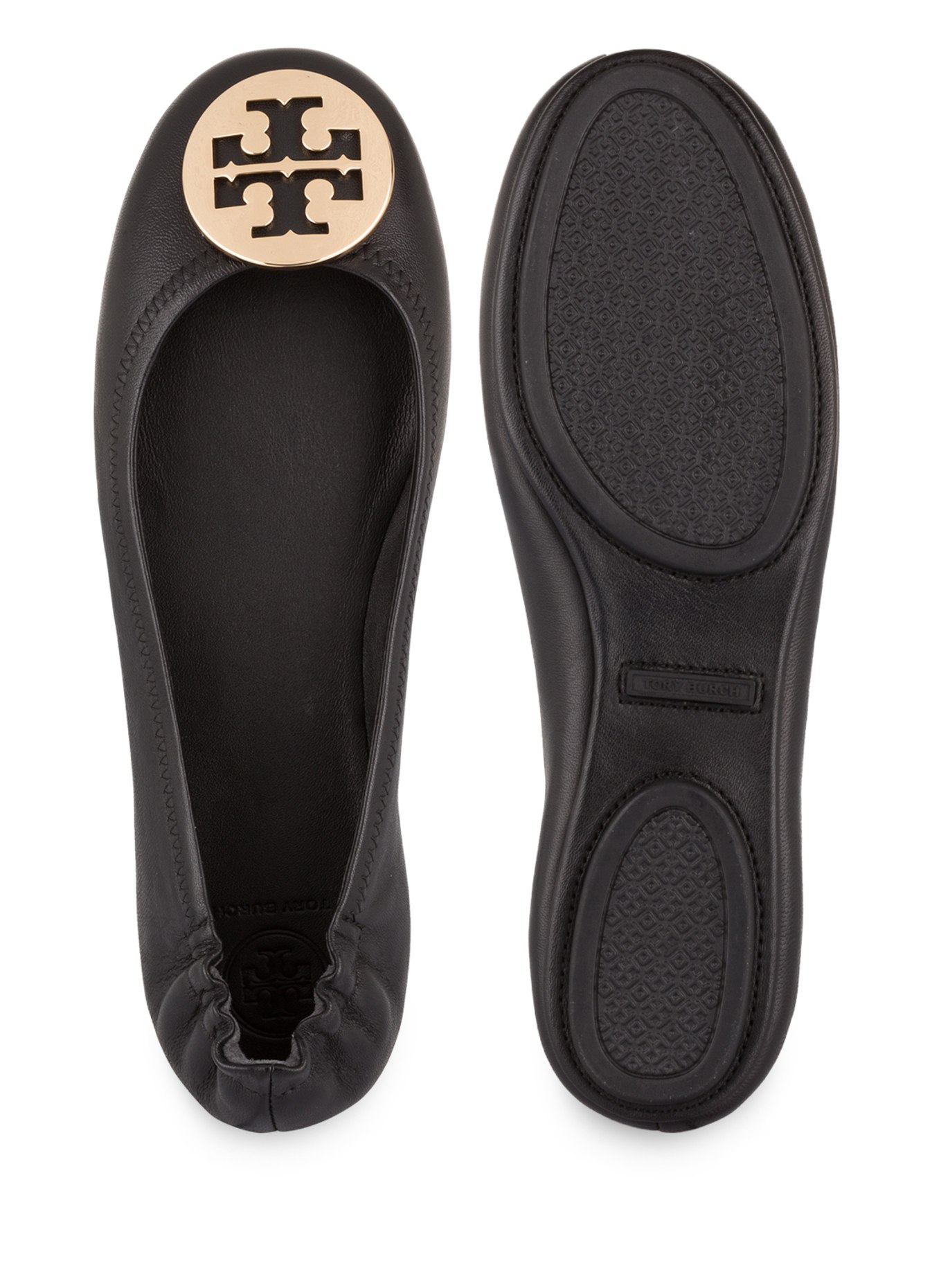 TORY BURCH Ballerinas MINNIE, Color: 013 perfect black/gold (Image 5)