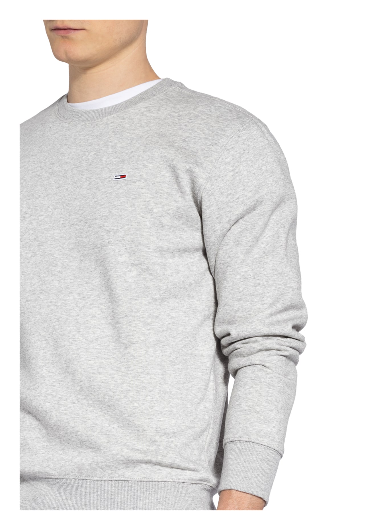 TOMMY JEANS Sweatshirt: GRAU / CREME