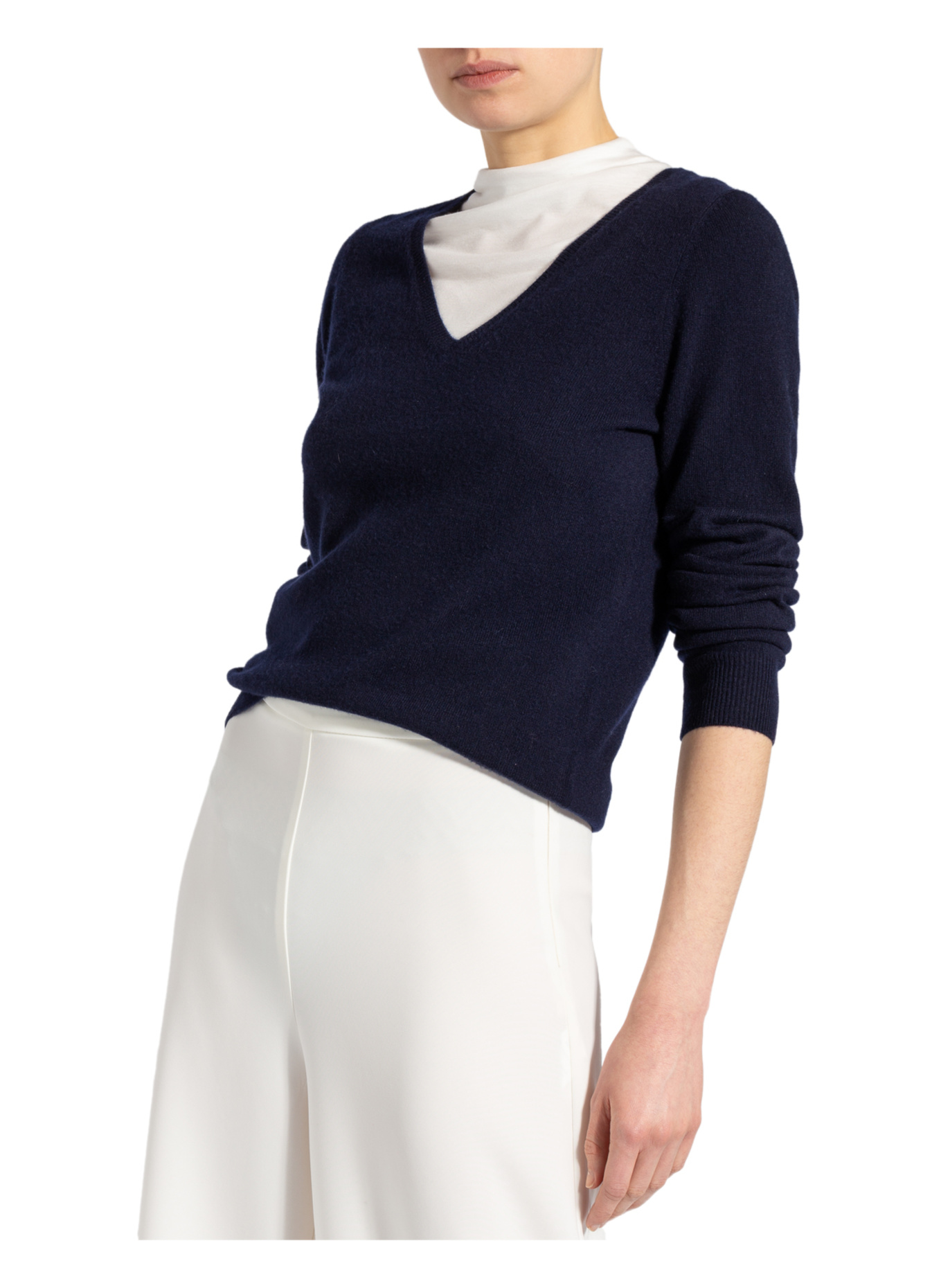REPEAT Cashmere-Pullover: DUNKELBLAU