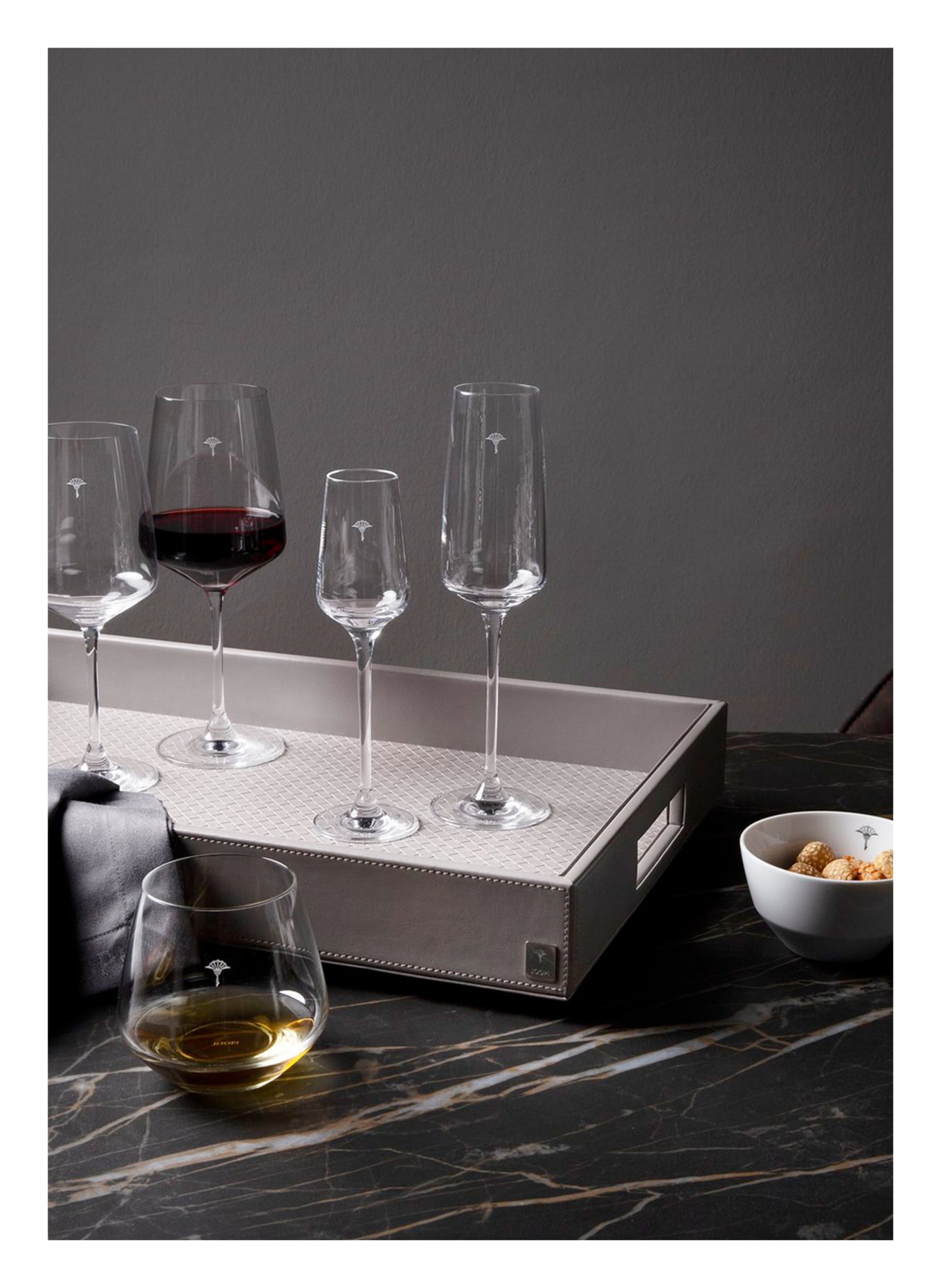 JOOP! Set of 2 wine glasses SINGLE CORNFLOWER, Color: WHITE (Image 6)