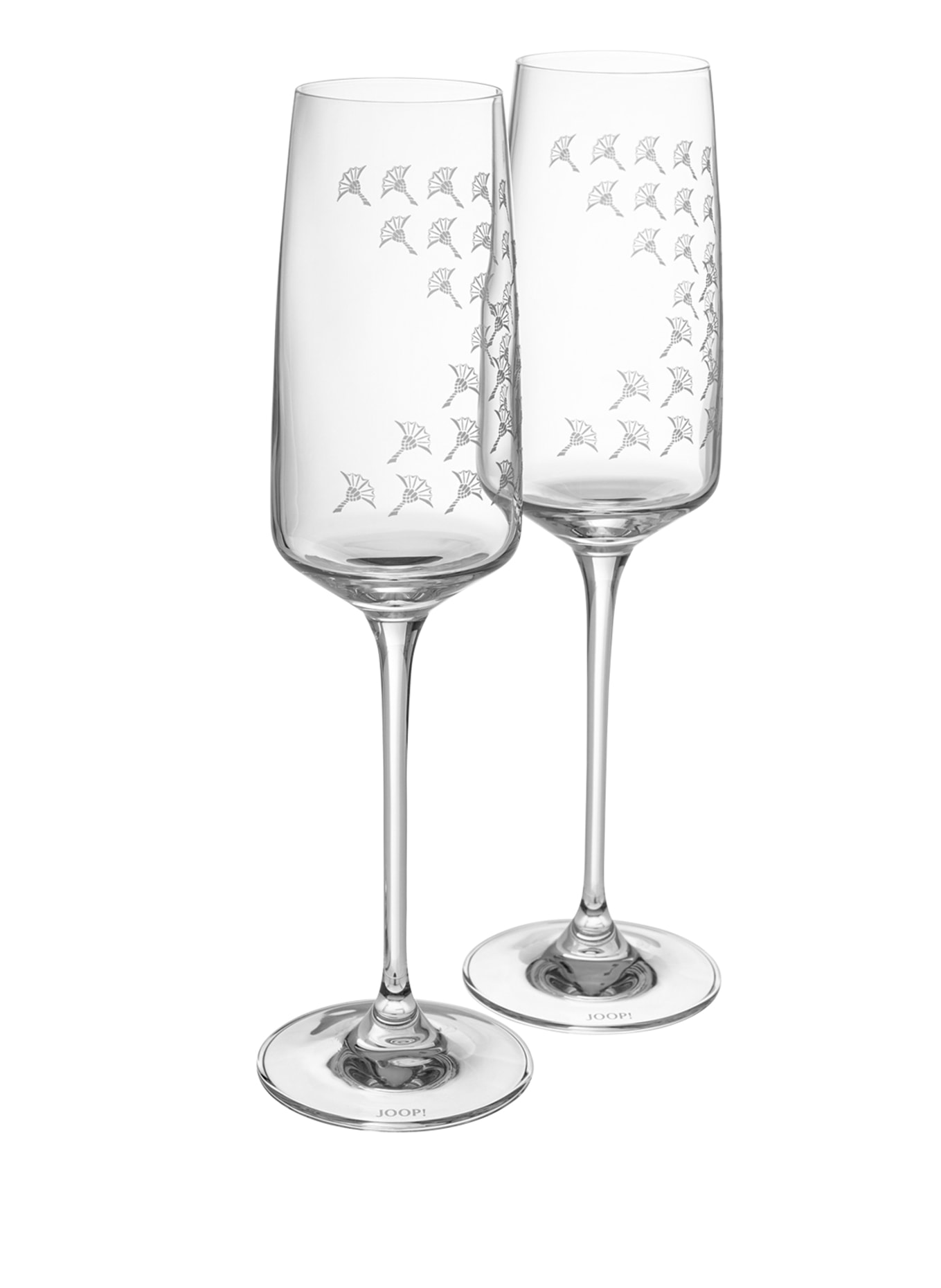 JOOP! Kieliszki do szampana FADED CORNFLOWER, 2-częściowy zestaw, Kolor: BIAŁY (Obrazek 1)