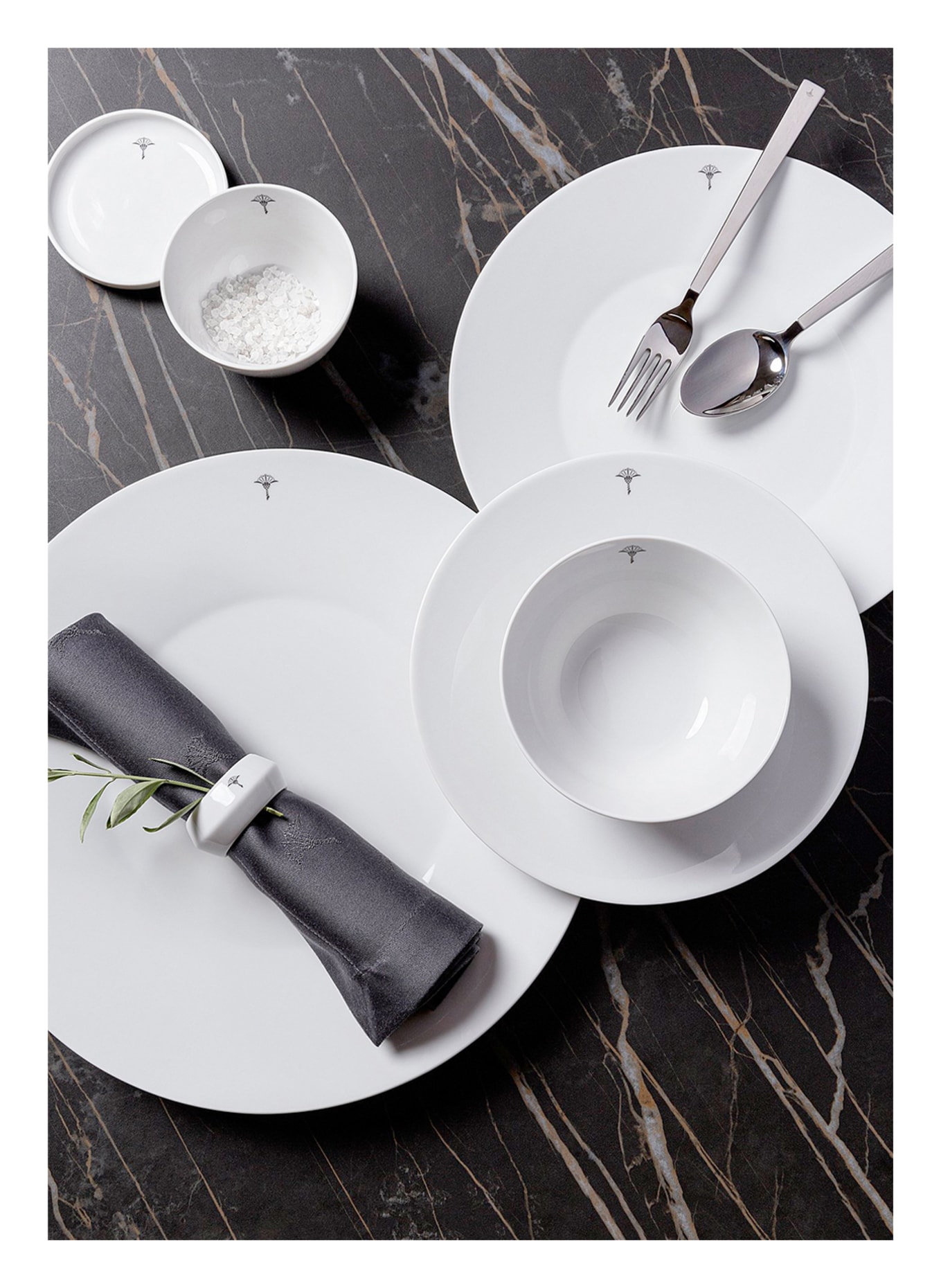 JOOP! Set of 2 dinner plates SINGLE CORNFLOWER, Color: WHITE (Image 6)