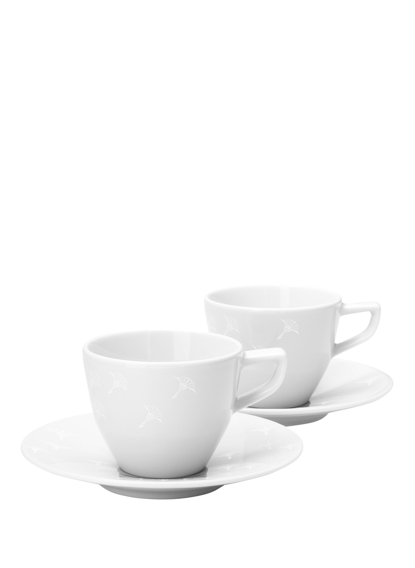 JOOP! Set of 2 cups with saucers FADED CORNFLOWER, Color: WHITE (Image 1)