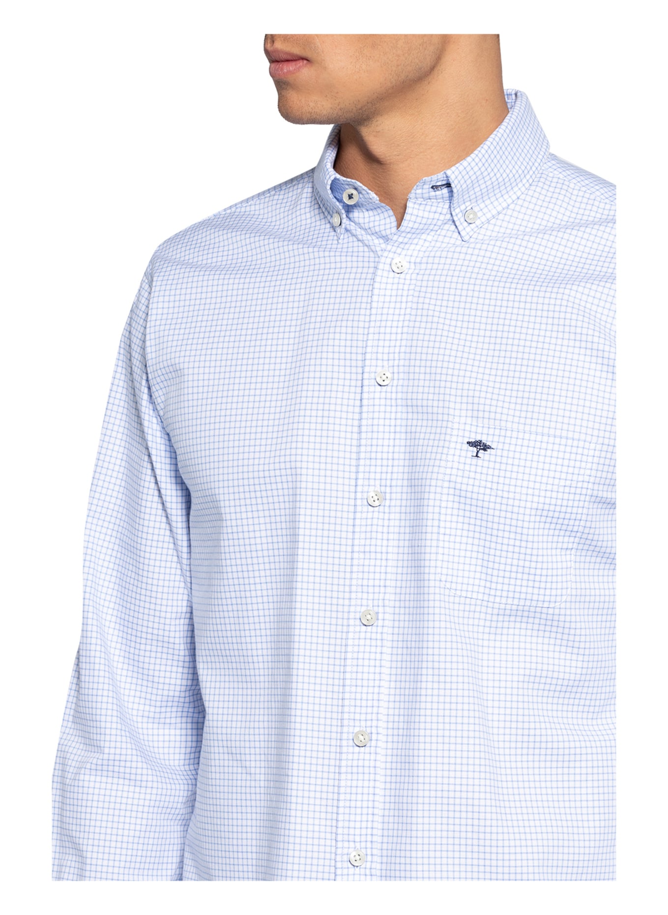 FYNCH-HATTON Hemd Casual Fit, Farbe: WEISS/ BLAU (Bild 4)