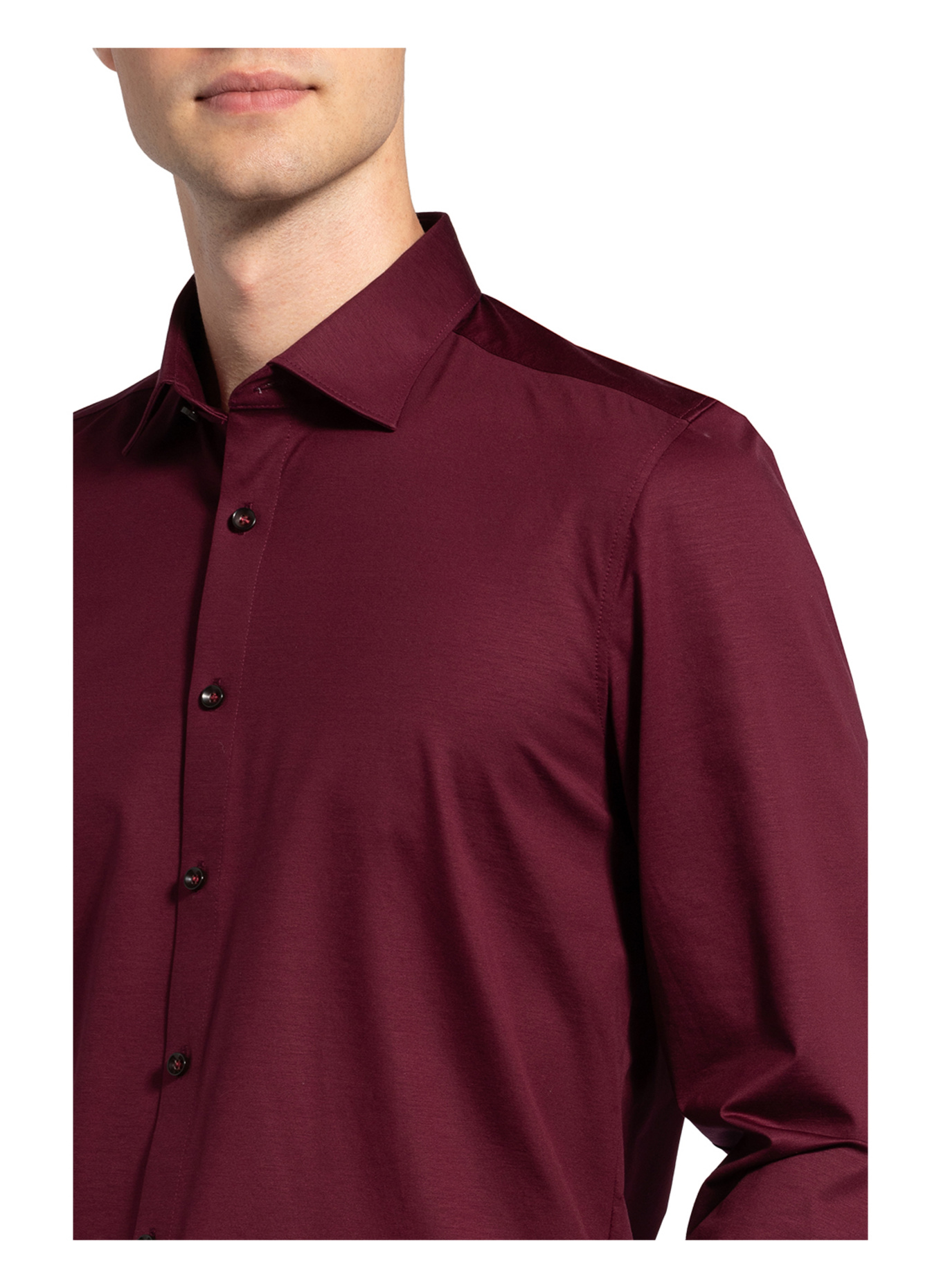 OLYMP Jerseyhemd Level Five 24/Seven body fit: DUNKELROT