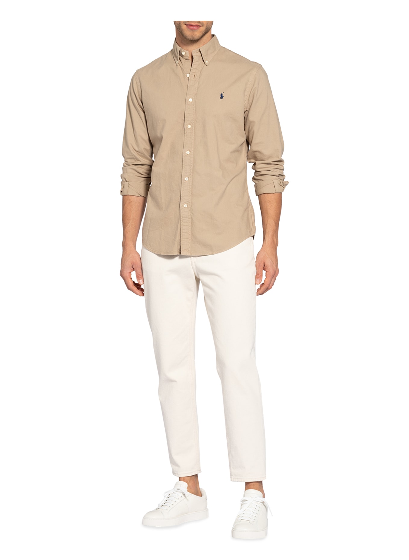 POLO RALPH LAUREN Oxford shirt custom fit: BEIGE