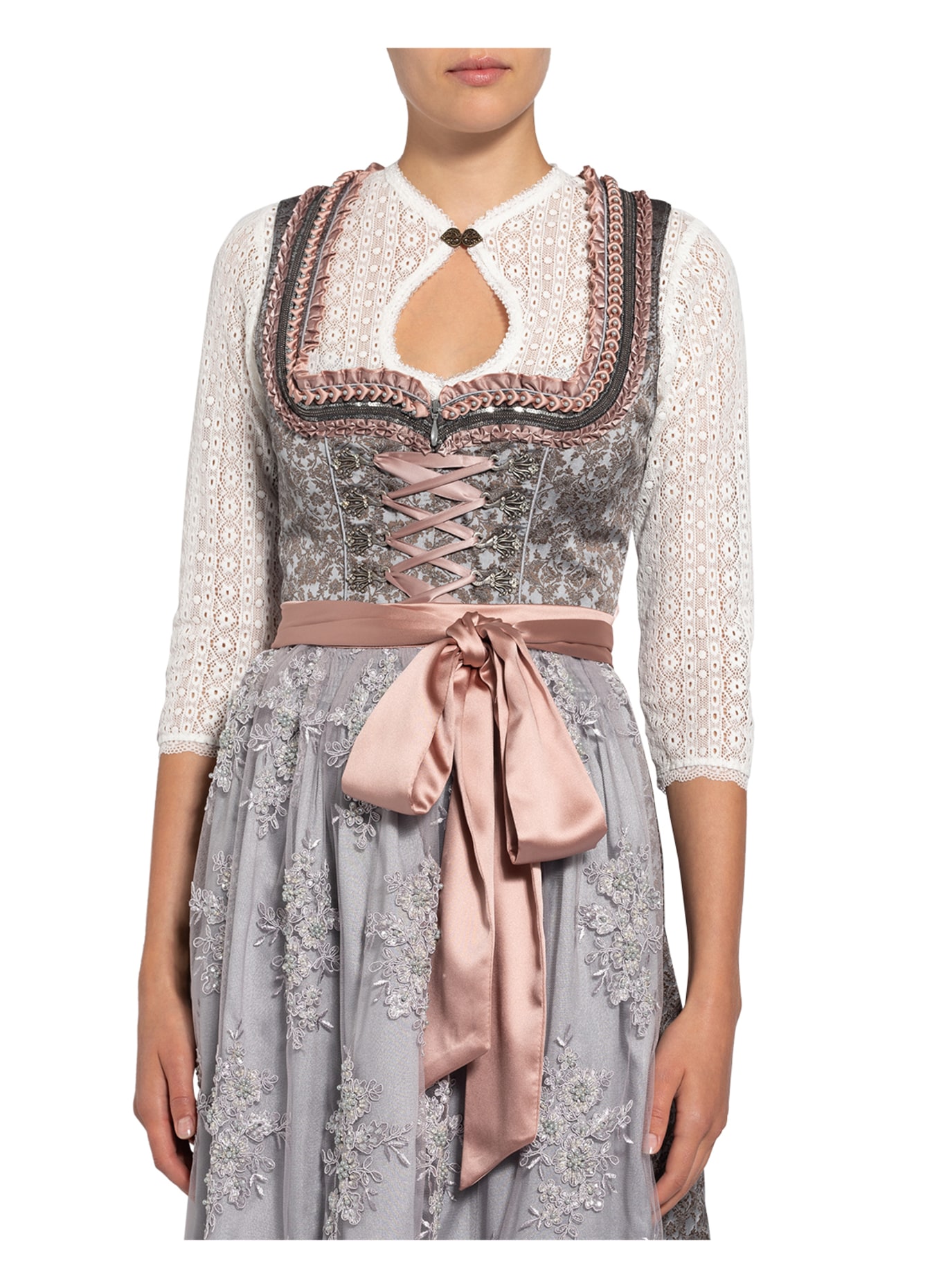 KRÜGER Sukienka bawarska LERIKA , Kolor: SZARY/ BRĄZOWY/ CIELISTY (Obrazek 4)