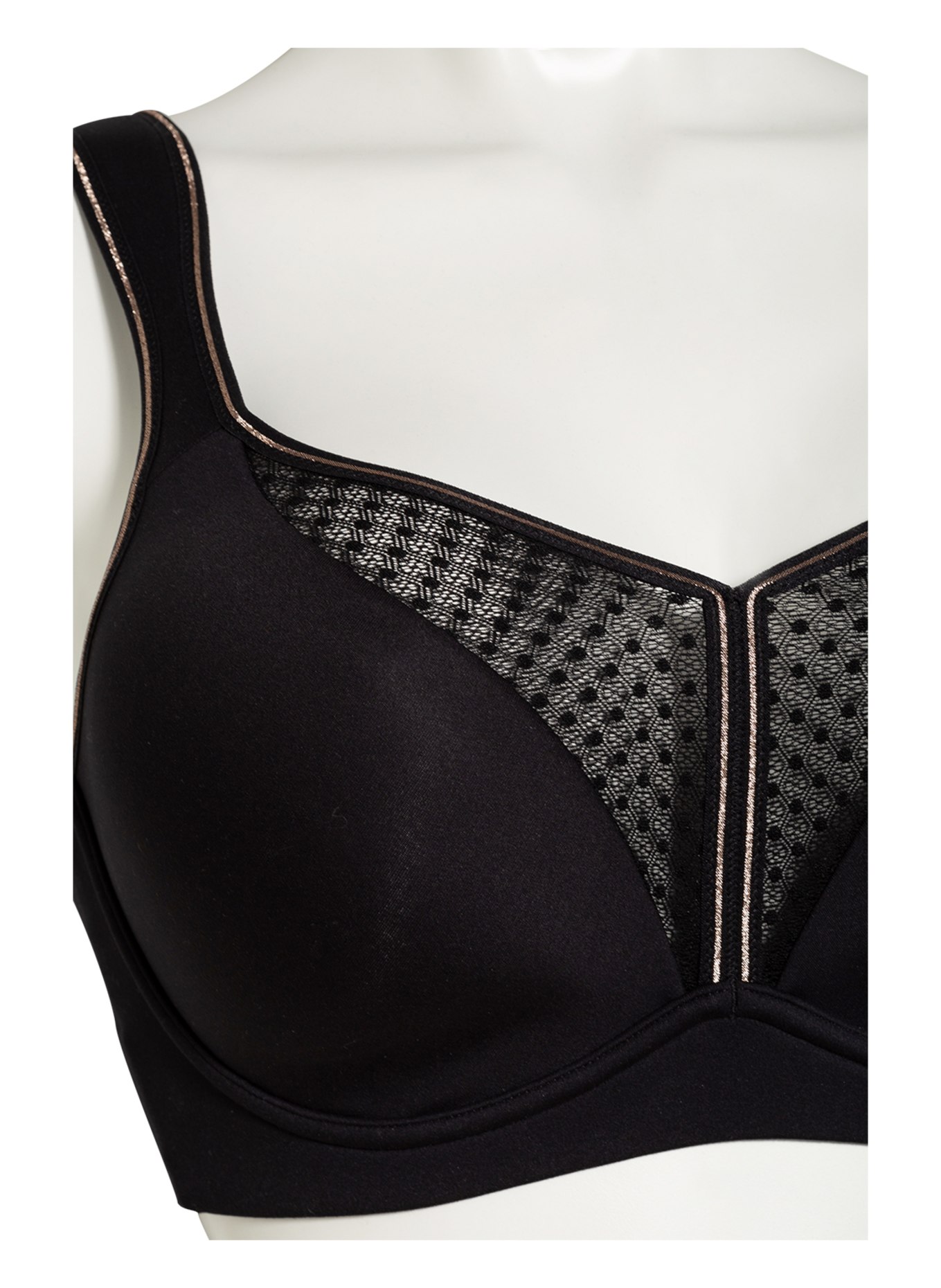 SIMONE PÉRÈLE Sports bra HARMONY with glitter thread , Color: BLACK (Image 5)