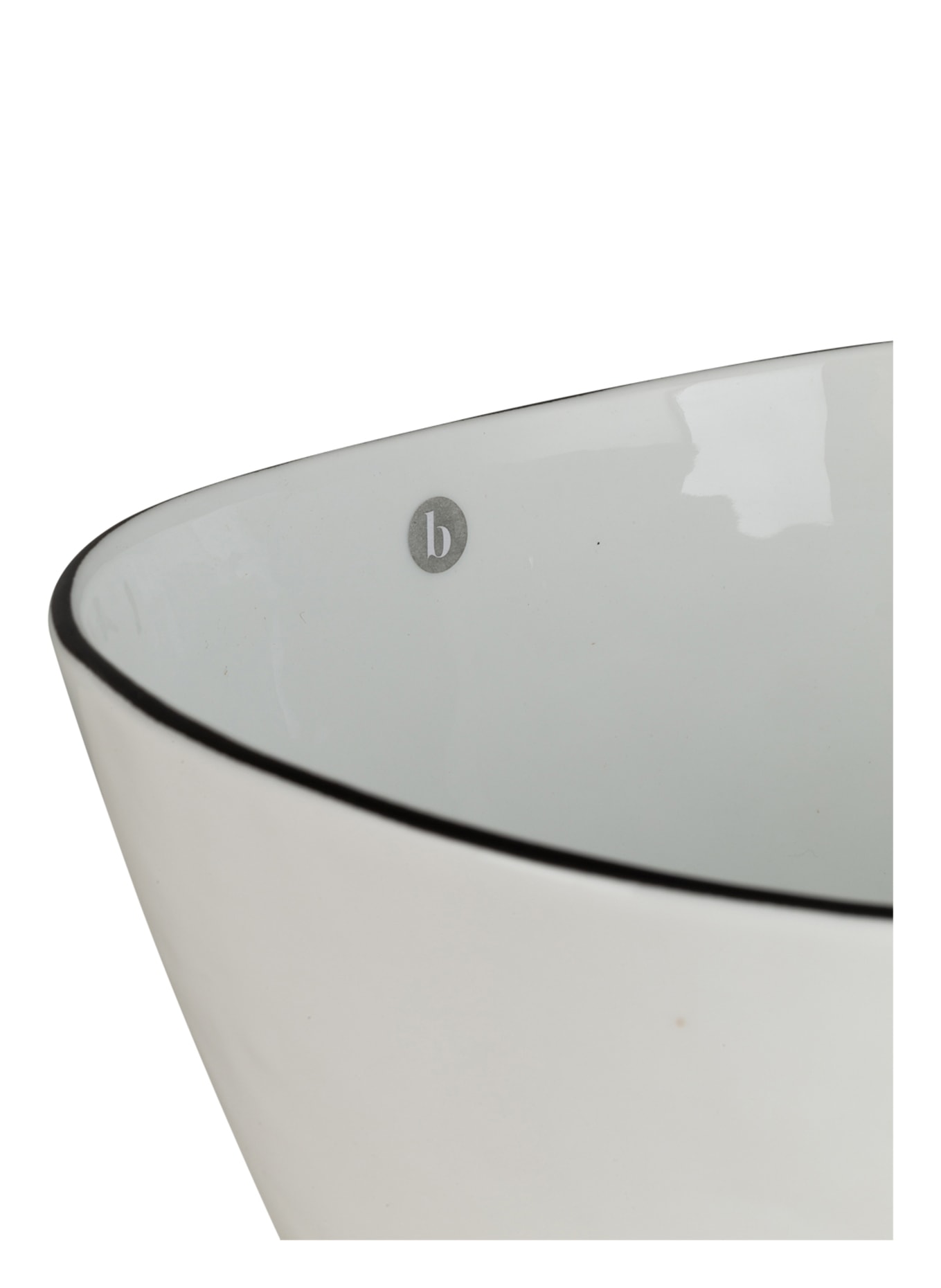 BROSTE COPENHAGEN Bowl SALT, Color: WHITE/ BLACK (Image 2)
