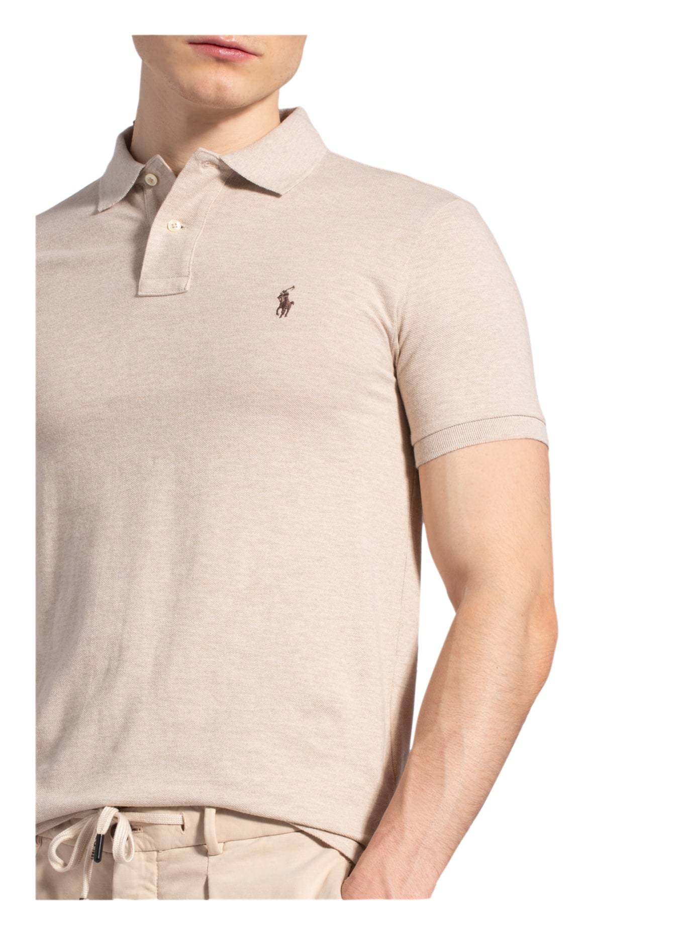 POLO RALPH LAUREN Piqué-Poloshirt Slim Fit, Farbe: BEIGE (Bild 5)