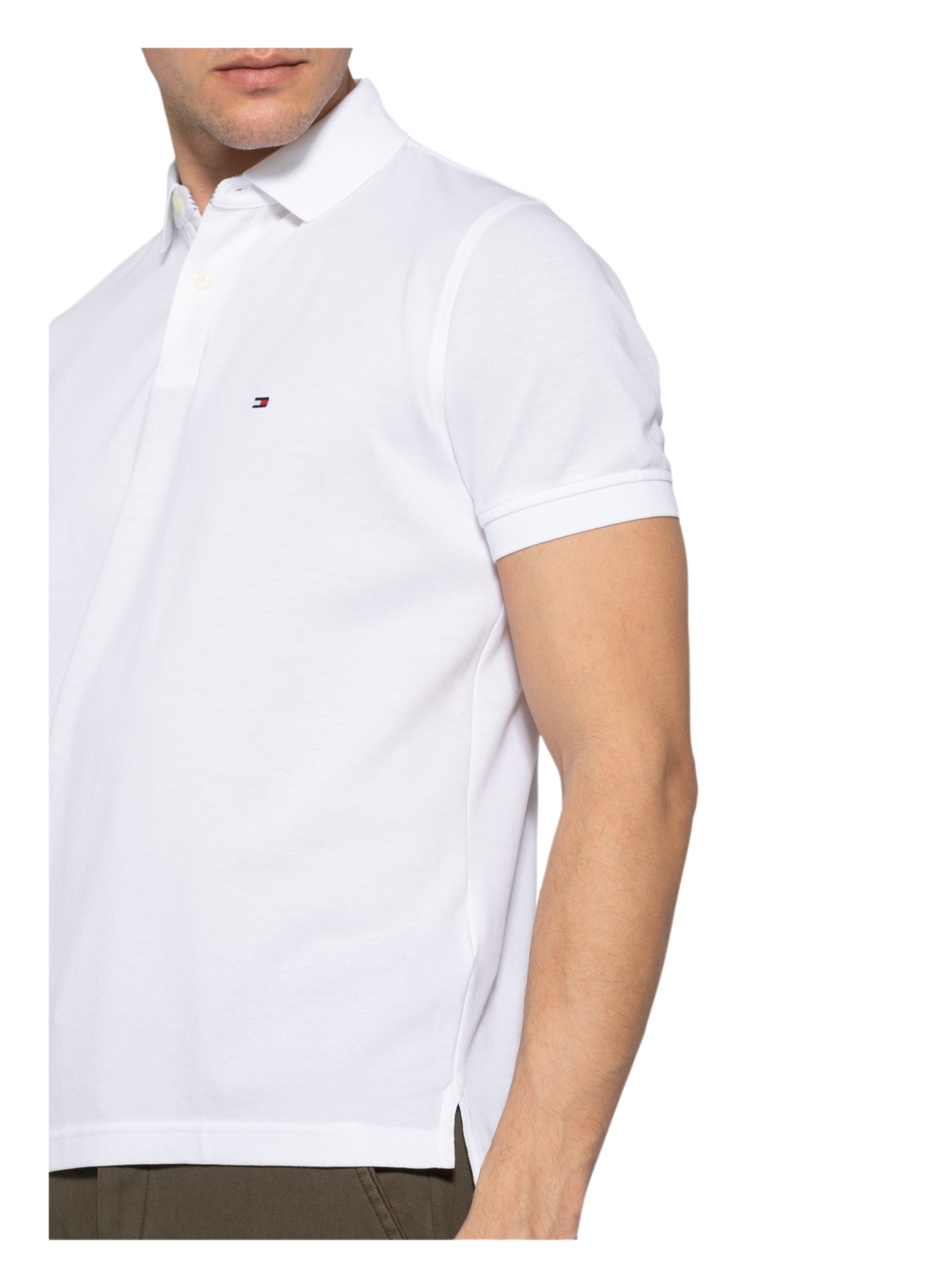 TOMMY HILFIGER Piqué polo shirt regular fit, Color: WHITE (Image 6)