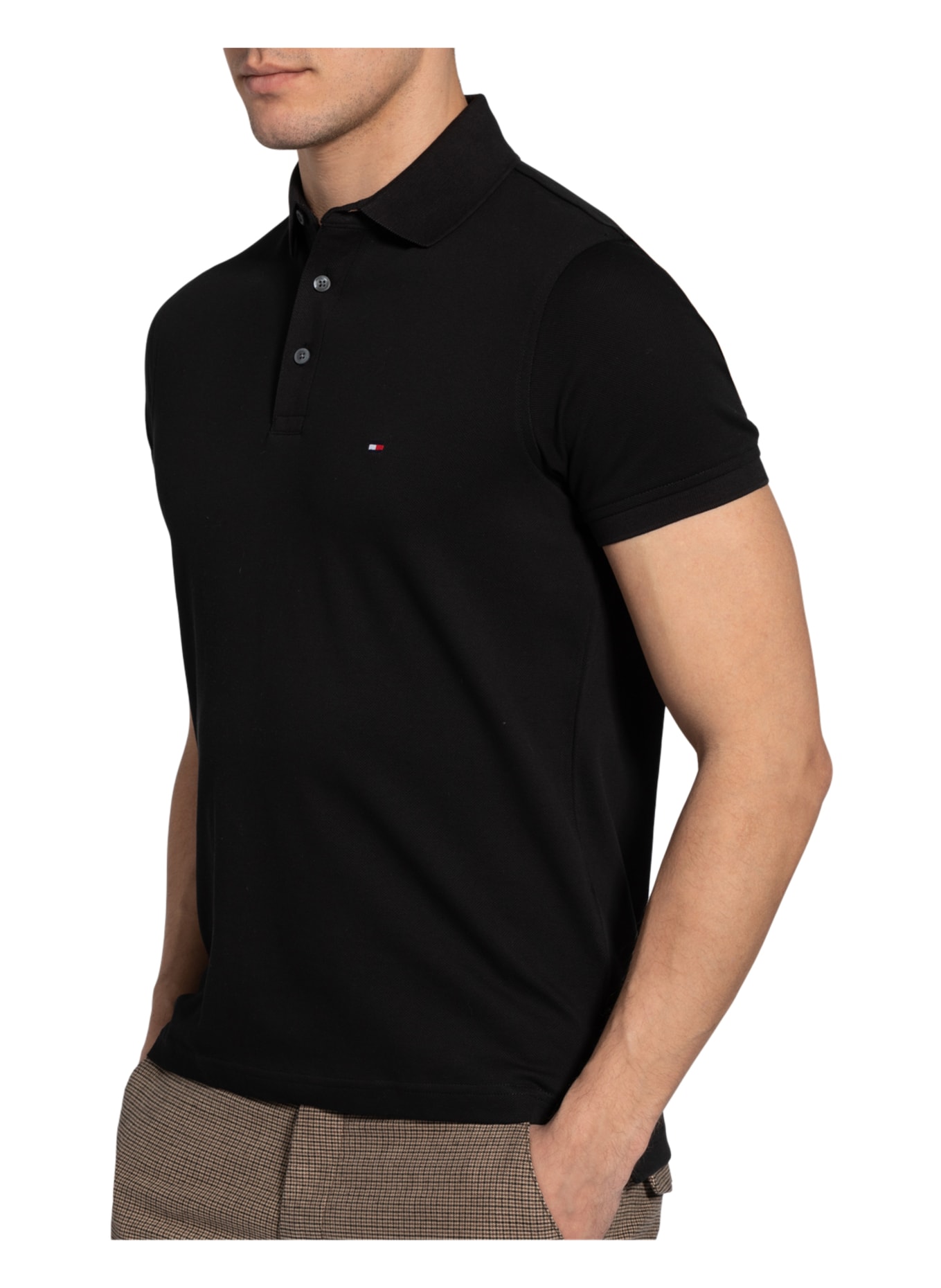 TOMMY HILFIGER Polokošile z piké Slim Fit, Barva: ČERNÁ (Obrázek 6)