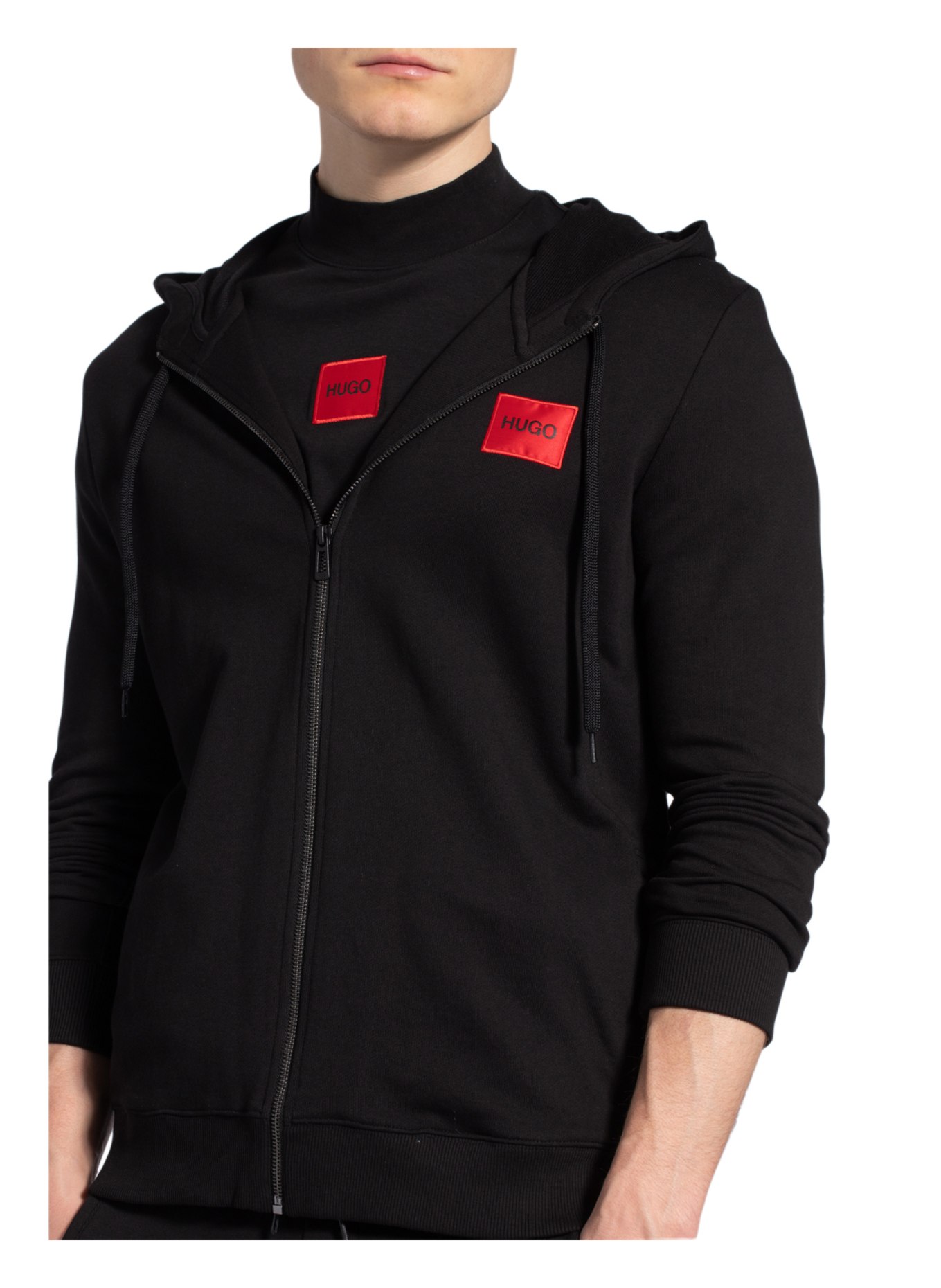 HUGO Sweat jacket DAPLE, Color: BLACK (Image 5)