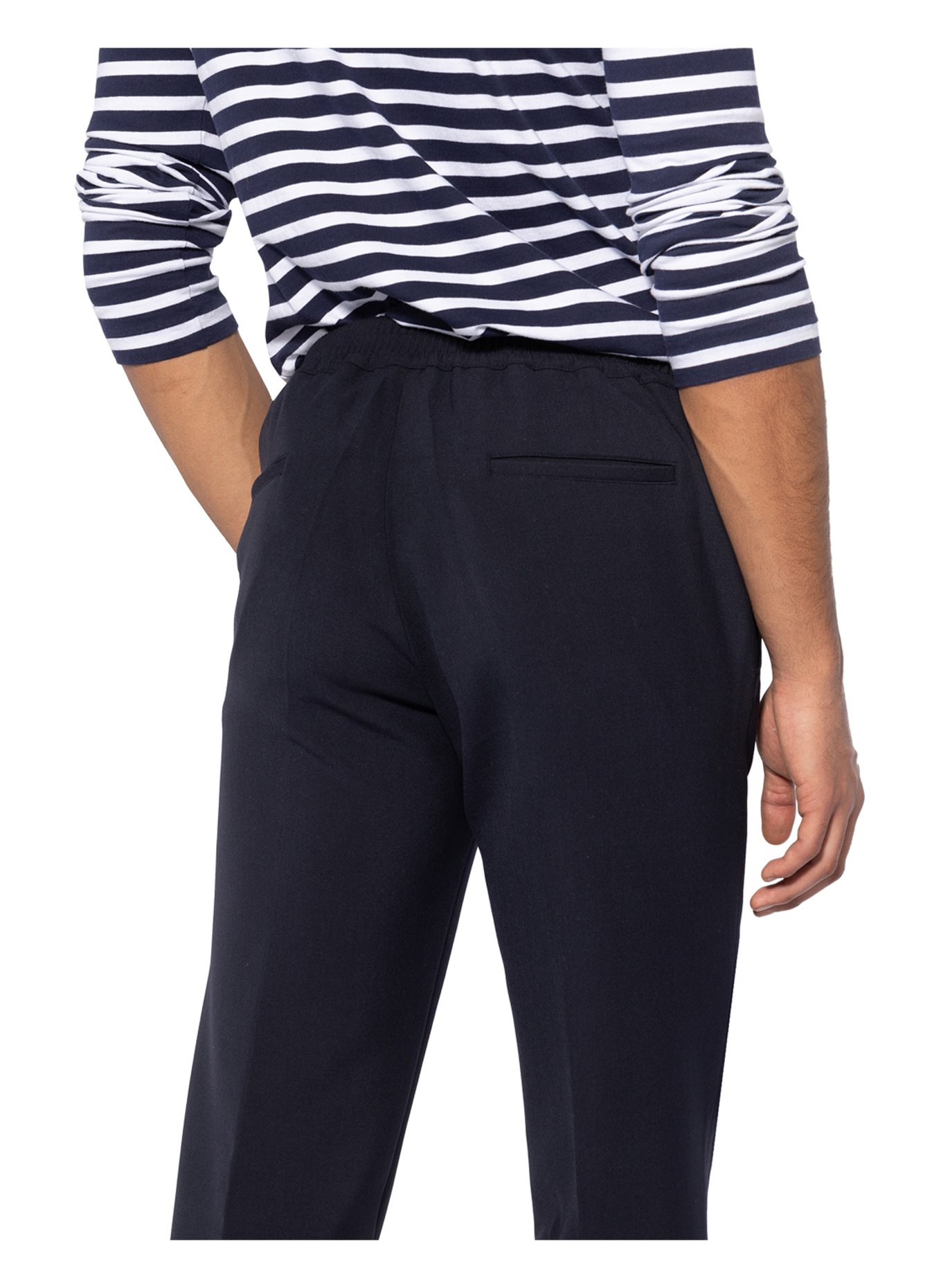 SANDRO Chinosy: GRANATOWY