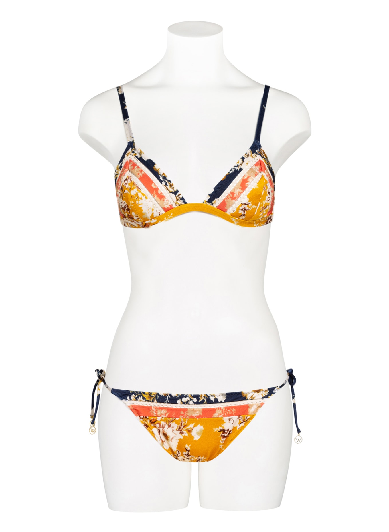 watercult Bikini-Hose PATCHWORK FLORALS, Farbe: DUNKELGELB/ DUNKELORANGE/ DUNKELBLAU (Bild 2)