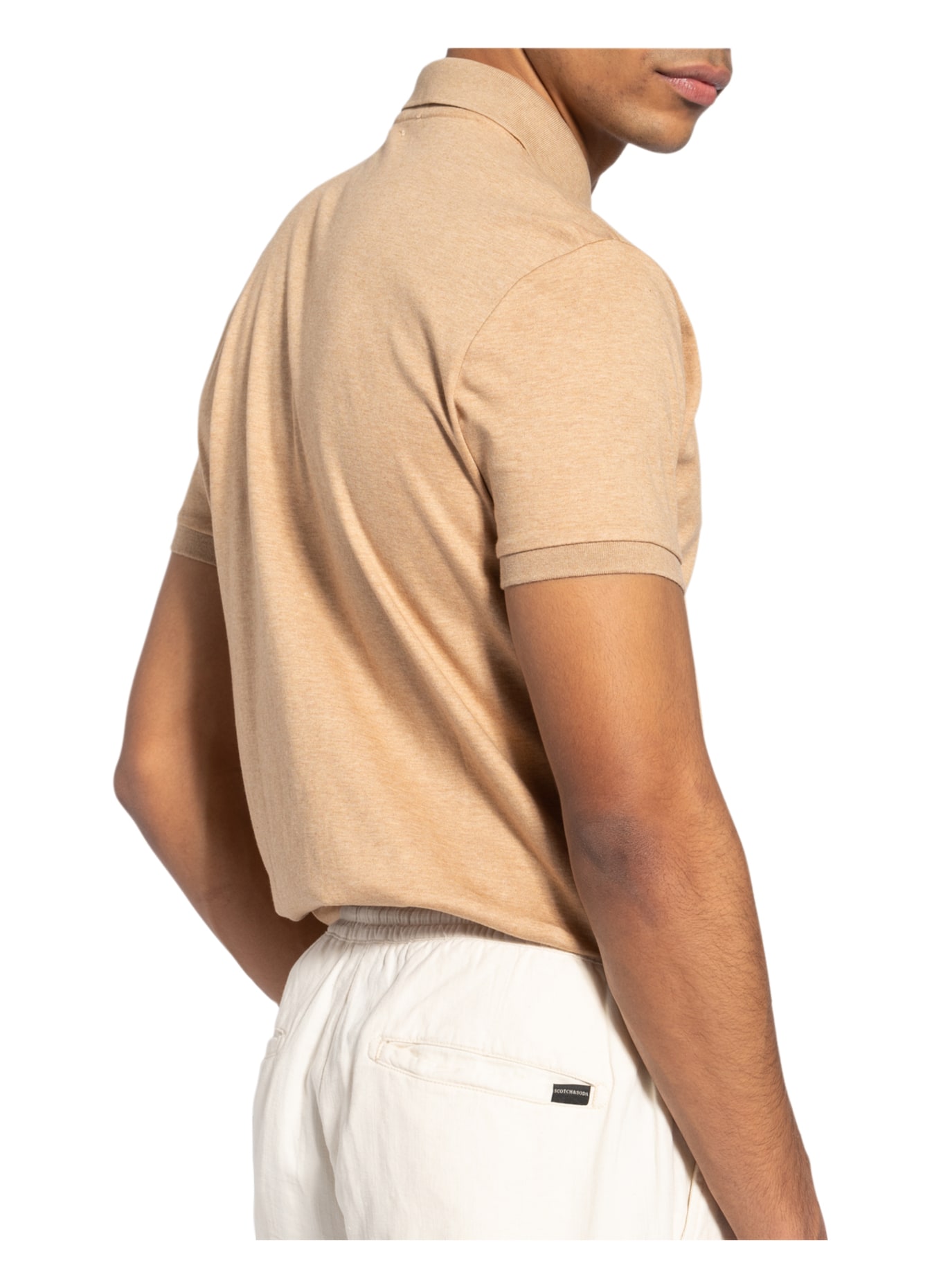 POLO RALPH LAUREN Jersey polo shirt custom slim fit, Color: CAMEL (Image 4)