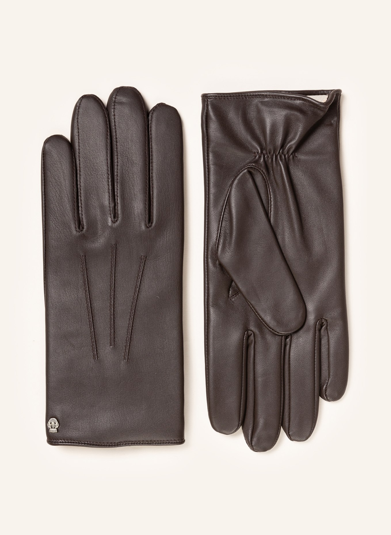 ROECKL Kožené rukavice KLASSIKER: TMAVĚ HNĚDÁ