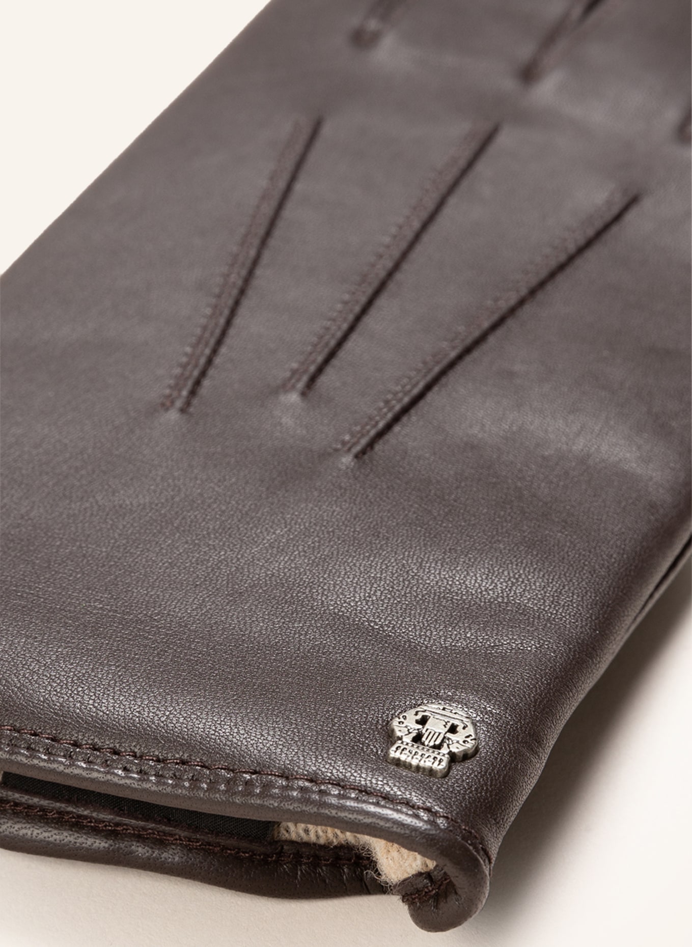 ROECKL Kožené rukavice KLASSIKER: TMAVĚ HNĚDÁ