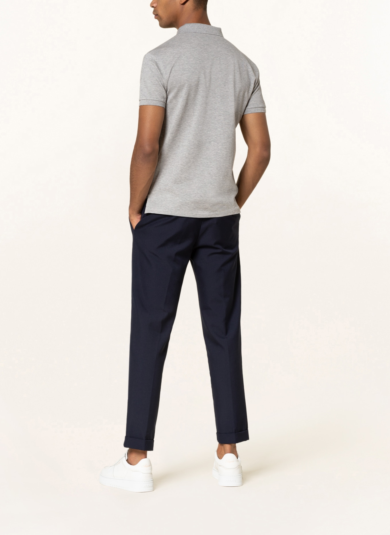 POLO RALPH LAUREN Piqué-Poloshirt Slim Fit, Farbe: GRAU (Bild 3)