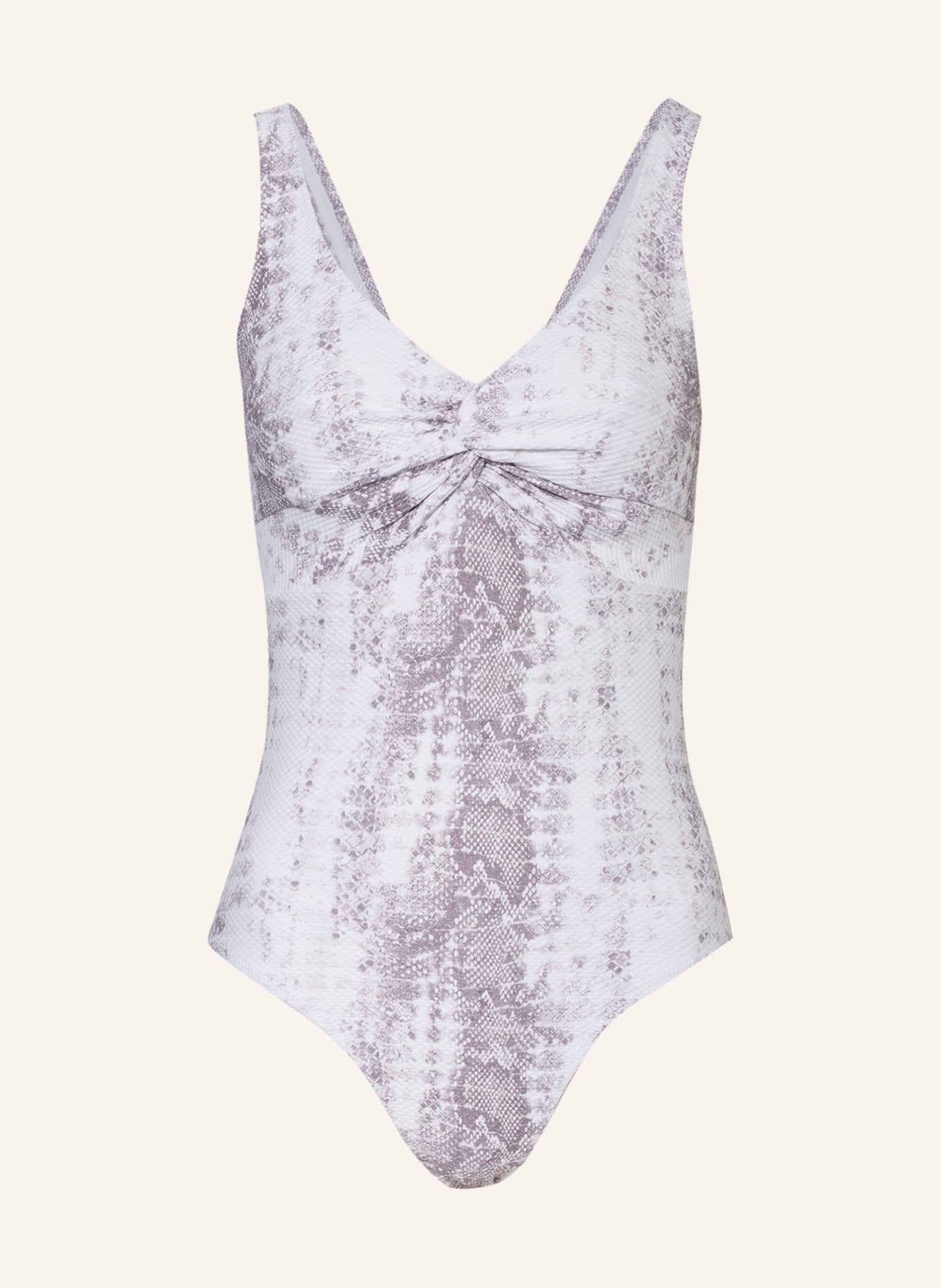 heidi klein Underwire swimsuit CORE TWIST , Color: WHITE/ TAUPE (Image 1)