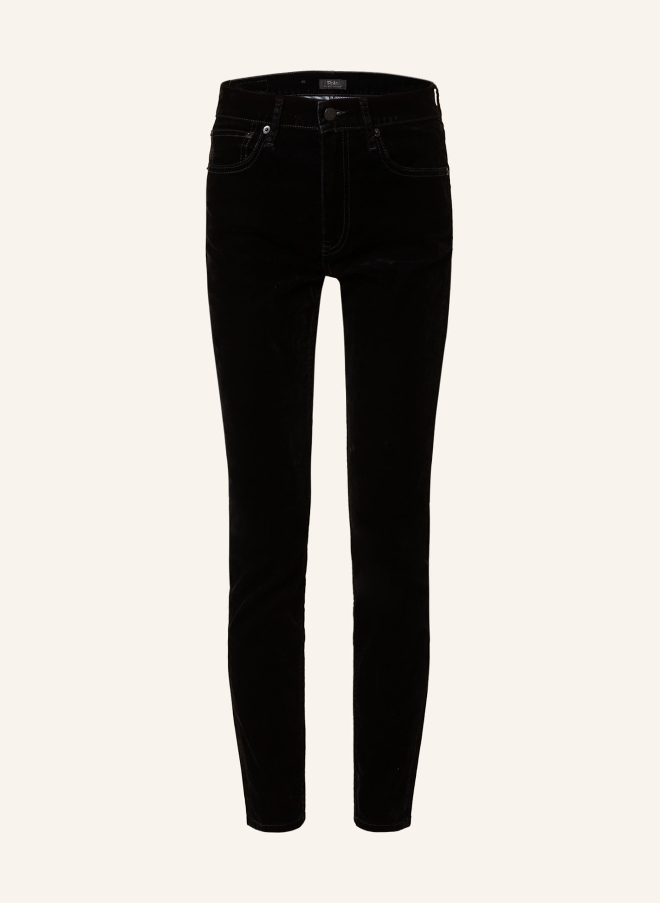 POLO RALPH LAUREN Skinny Jeans LEILA, Farbe: 002 FLOCKED BLACK (Bild 1)