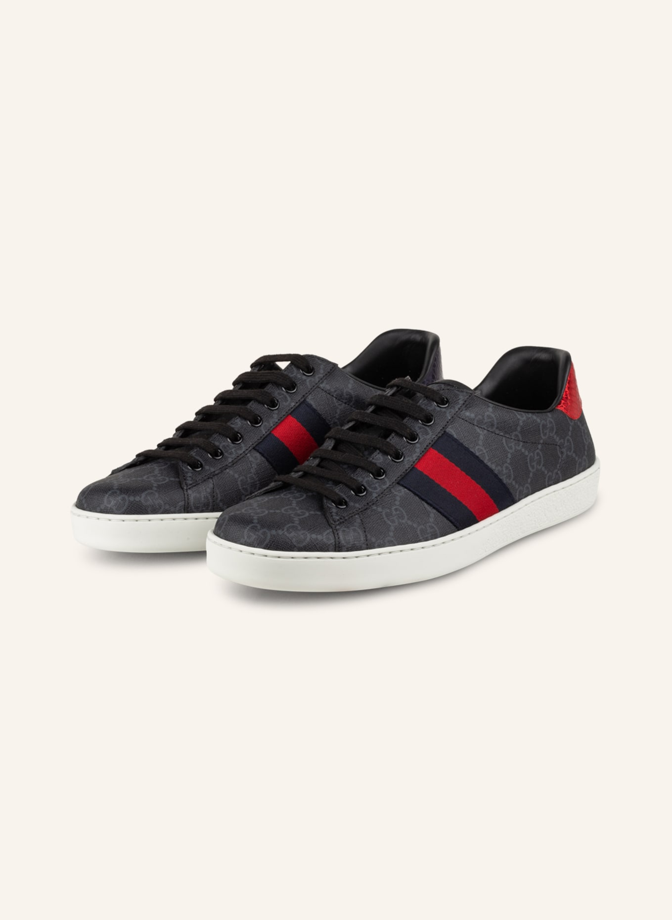 GUCCI Sneaker ACE GG SUPREME : 1130 BLACK/BRB/NER/R.F/NI
