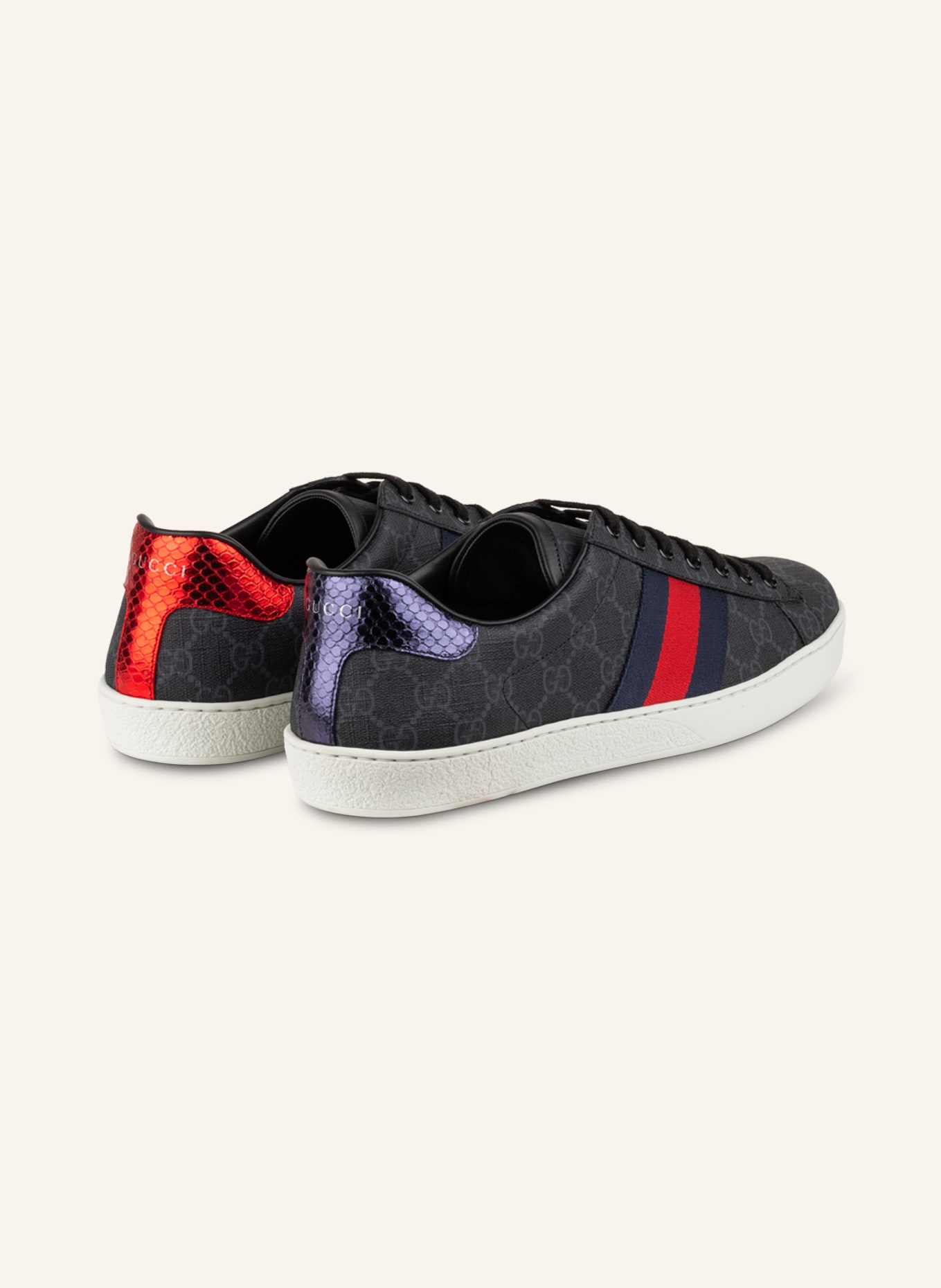 GUCCI Sneaker ACE GG SUPREME : 1130 BLACK/BRB/NER/R.F/NI
