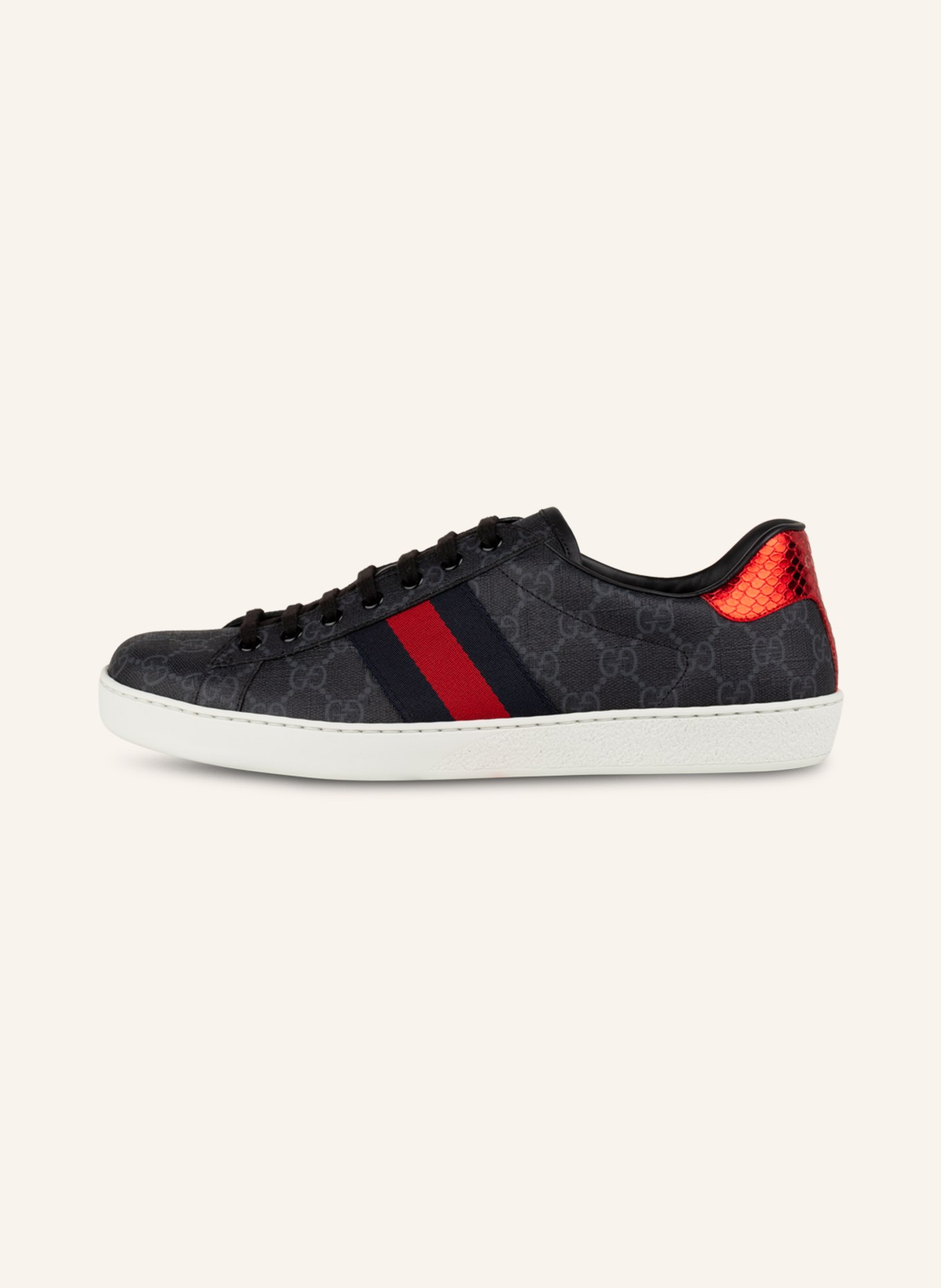 GUCCI Sneaker ACE GG SUPREME : 1130 BLACK/BRB/NER/R.F/NI