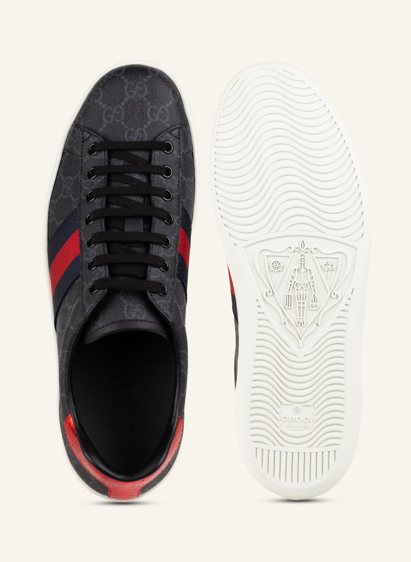GUCCI Sneaker ACE GG SUPREME : 1130 BLACK/BRB/NER/R.F/NI