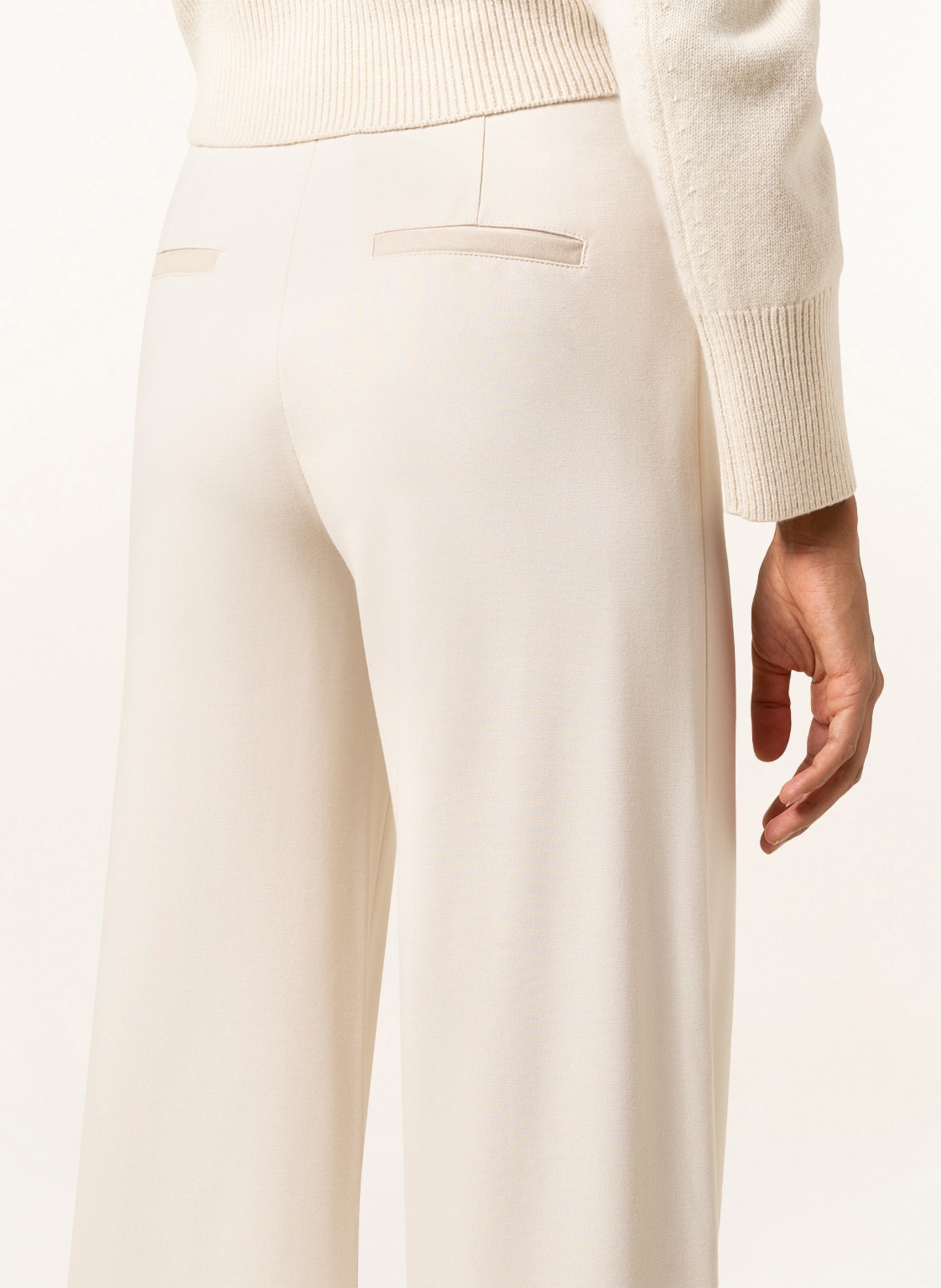 SEDUCTIVE Wide leg trousers KIMBERLY in jersey, Color: CREAM (Image 6)