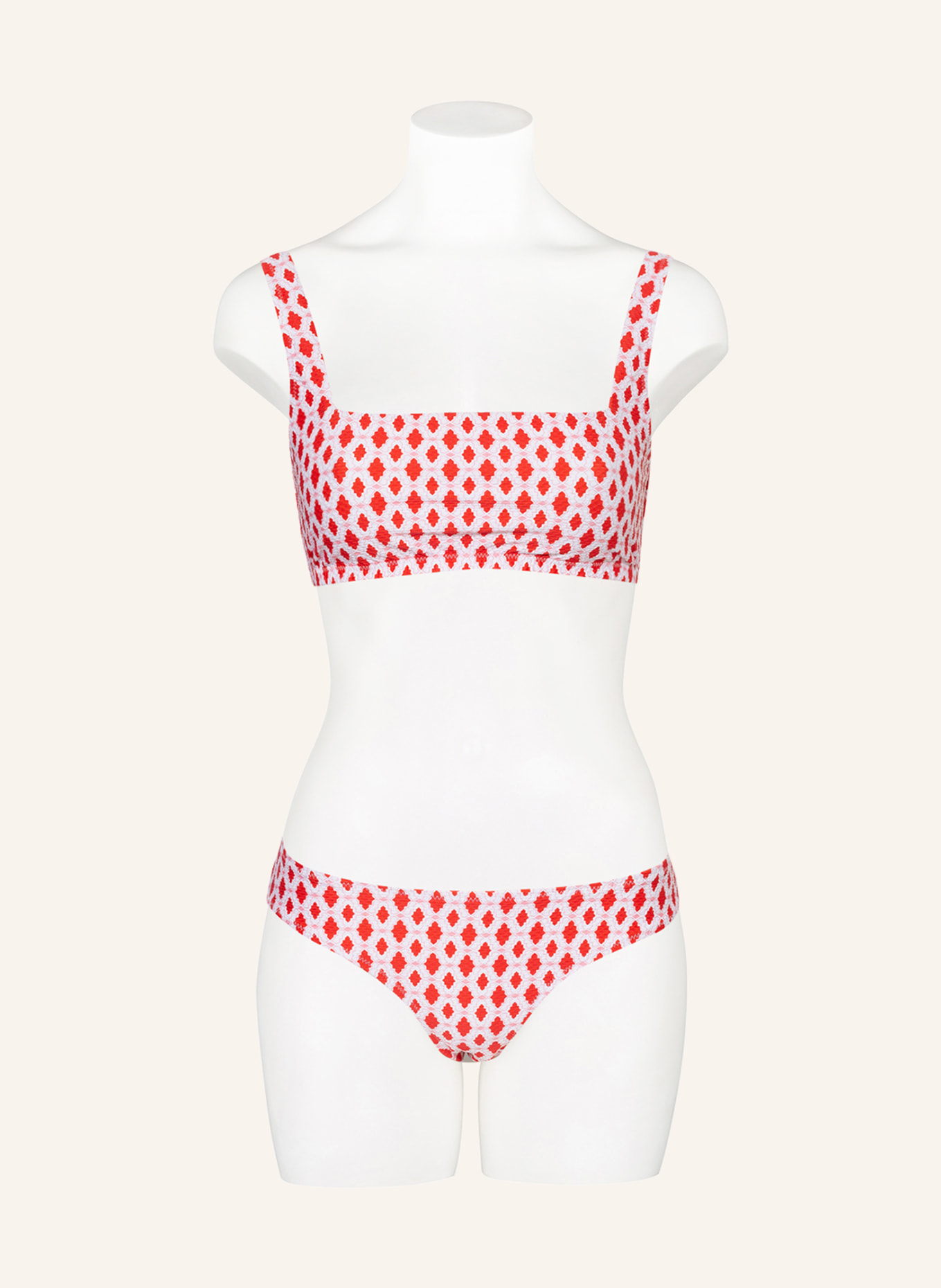 heidi klein Bustier-Bikini-Top MARRAKESH, Farbe: WEISS/ ROT (Bild 2)