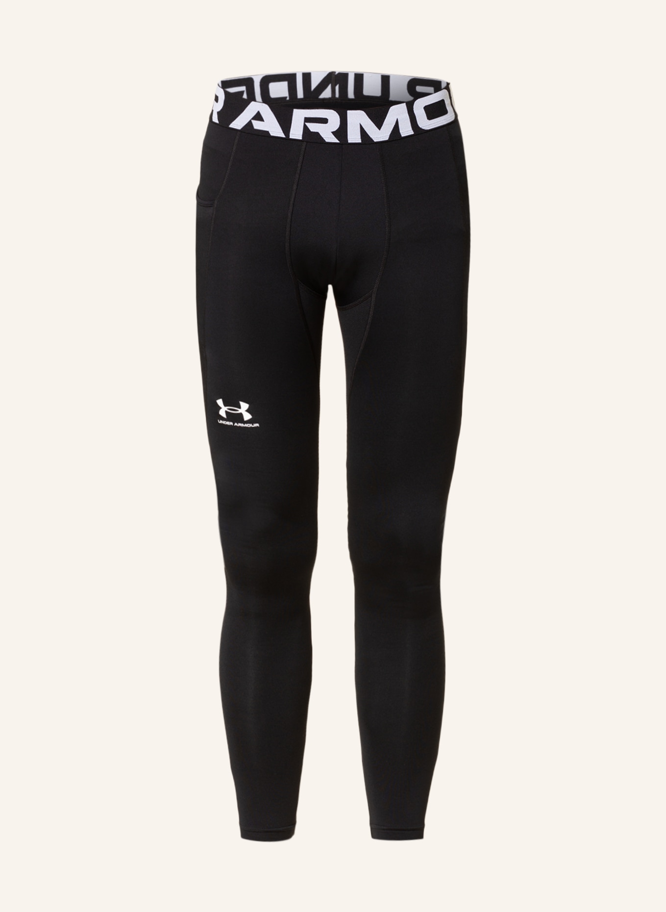 UNDER ARMOUR Tights UA COLDGEAR® ARMOUR with mesh inserts, Color: BLACK (Image 1)