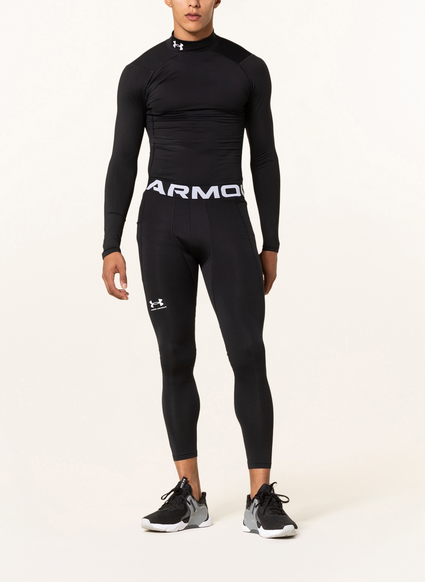 UNDER ARMOUR Tights UA COLDGEAR® ARMOUR with mesh inserts, Color: BLACK (Image 2)