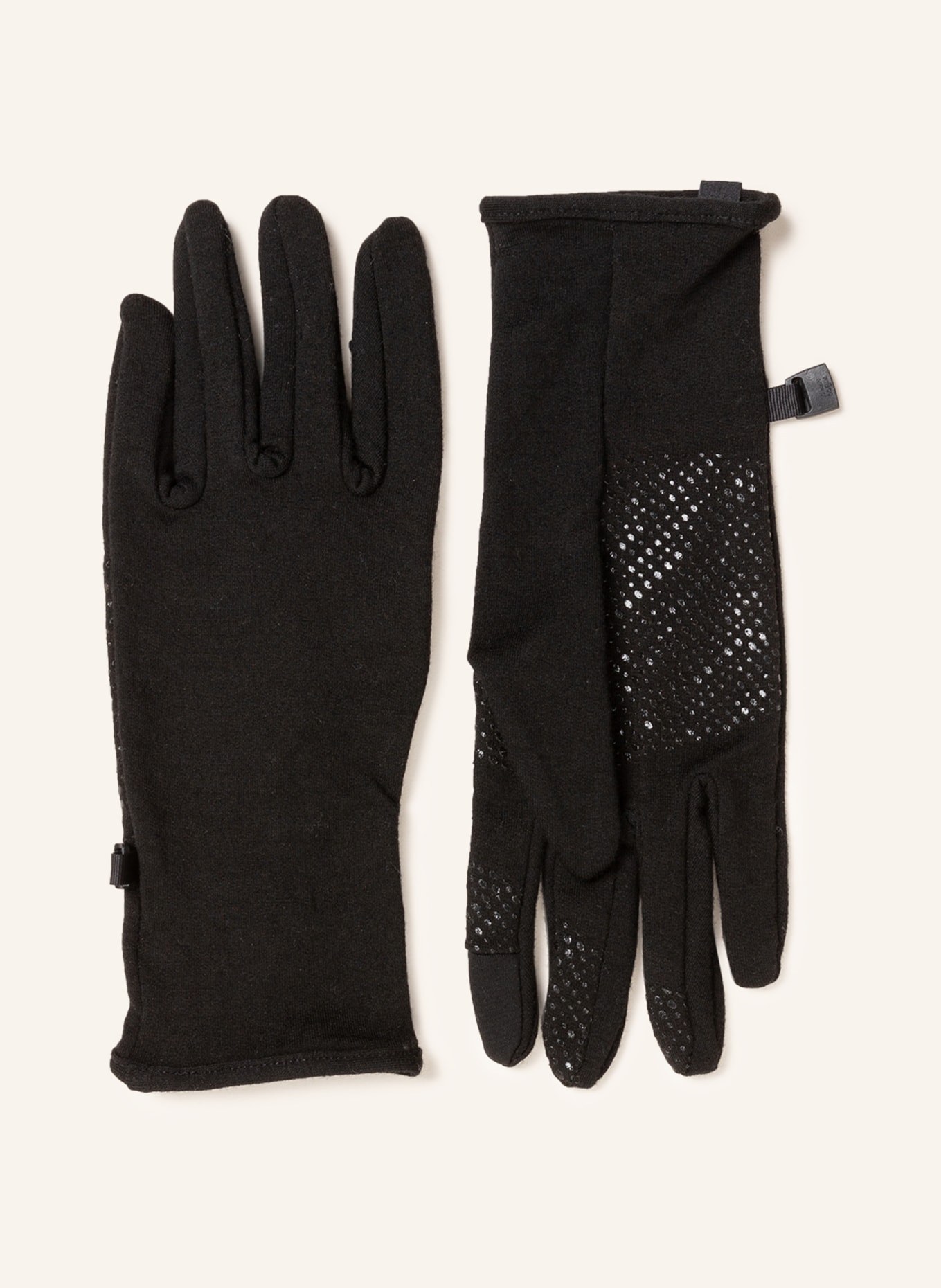 icebreaker Multisport gloves U QUANTUM in merino wool with touchscreen function, Color: BLACK (Image 1)