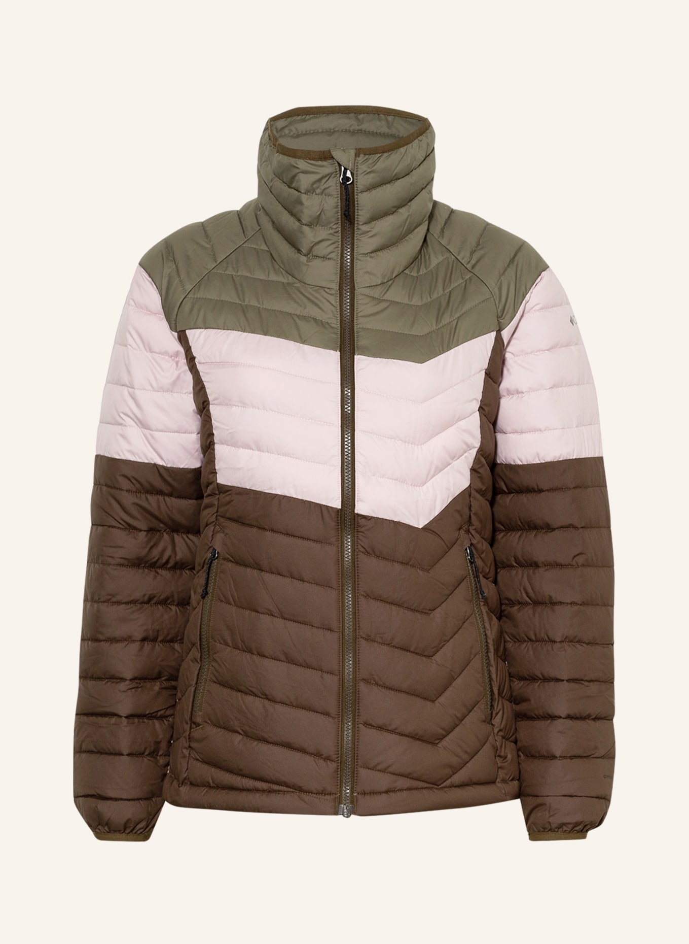 Columbia Quilted jacket POWDER LITE in light pink olive khaki