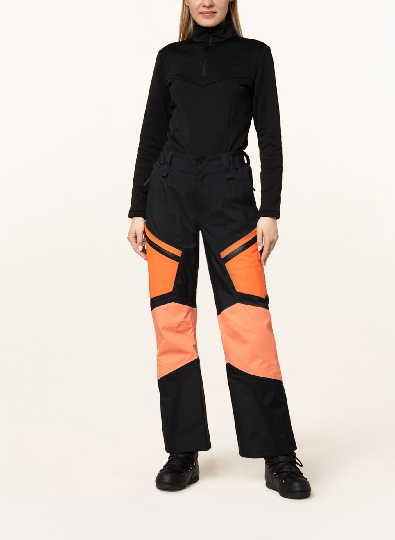 Peak Performance Ski pants GRAVITY, Color: BLACK/ ORANGE (Image 2)