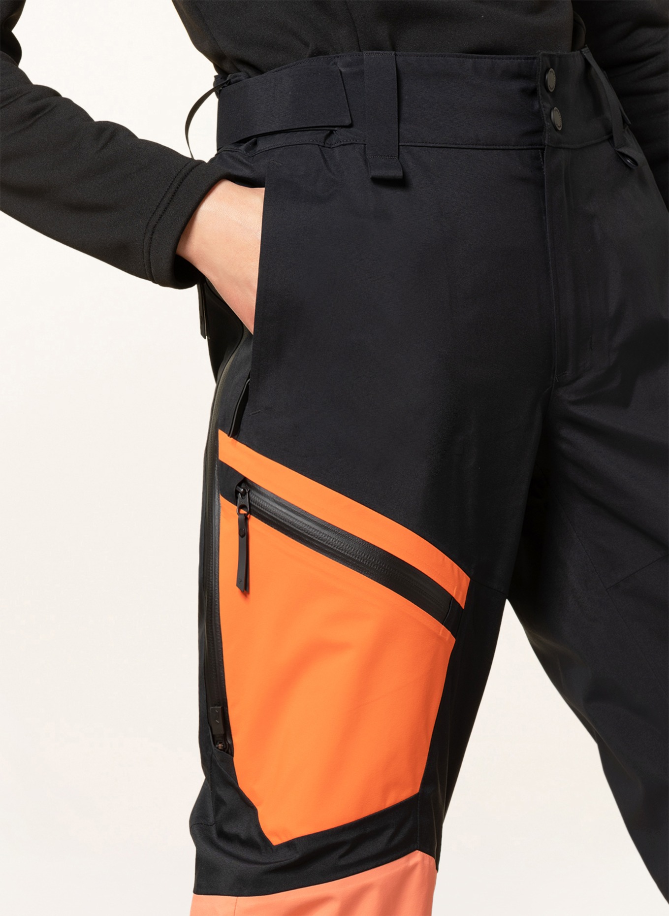 Peak Performance Ski pants GRAVITY, Color: BLACK/ ORANGE (Image 5)